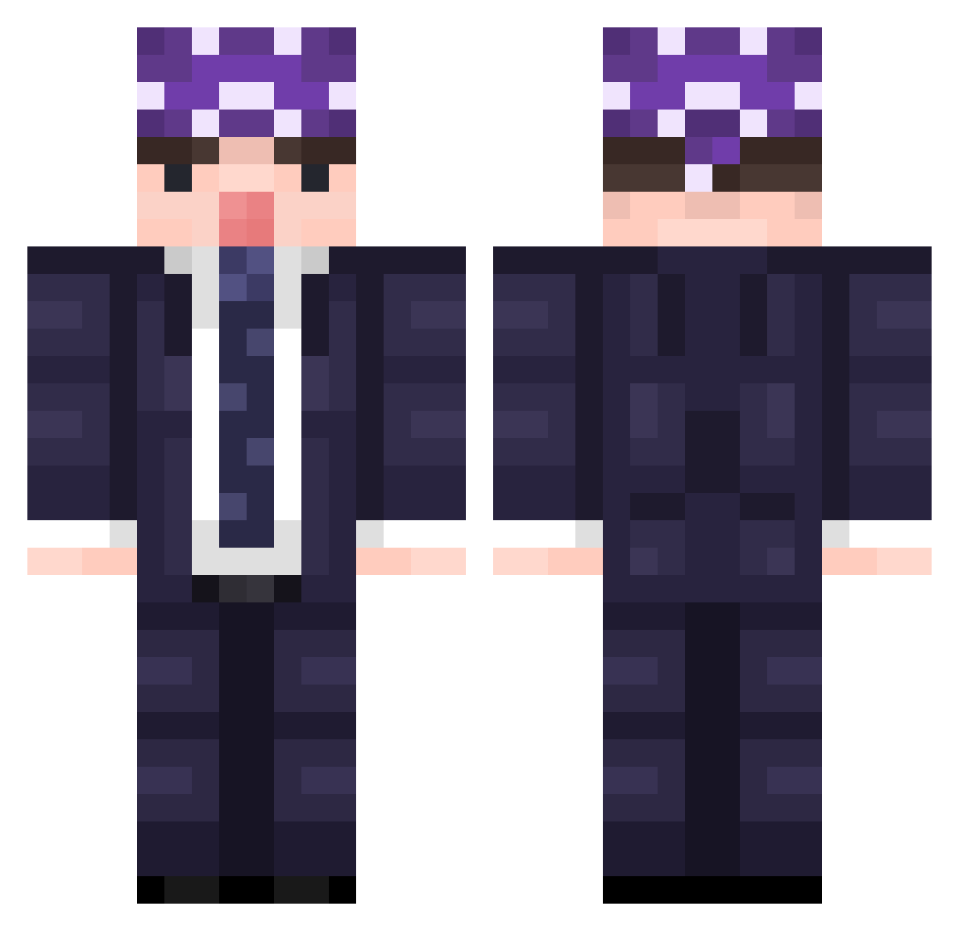ZenCryst Minecraft skin, front and back view