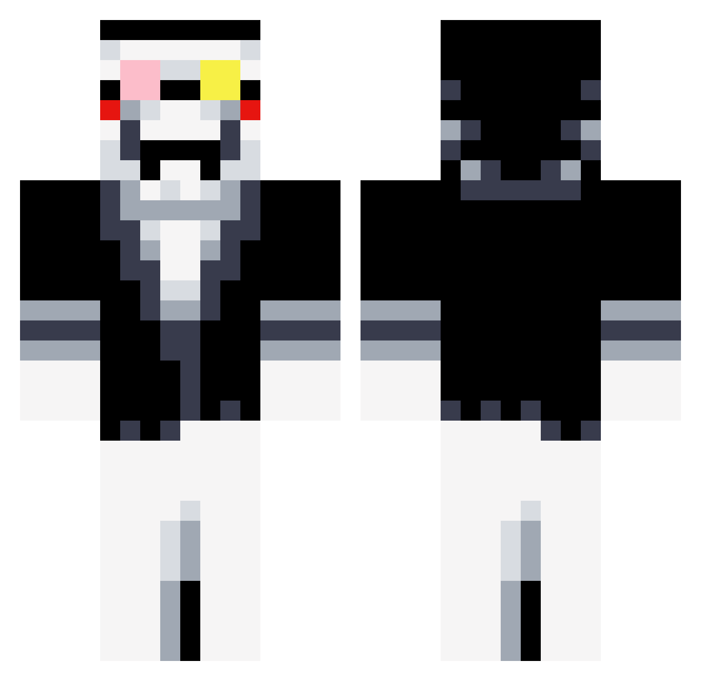 Bonkus3 Minecraft skin, front and back view