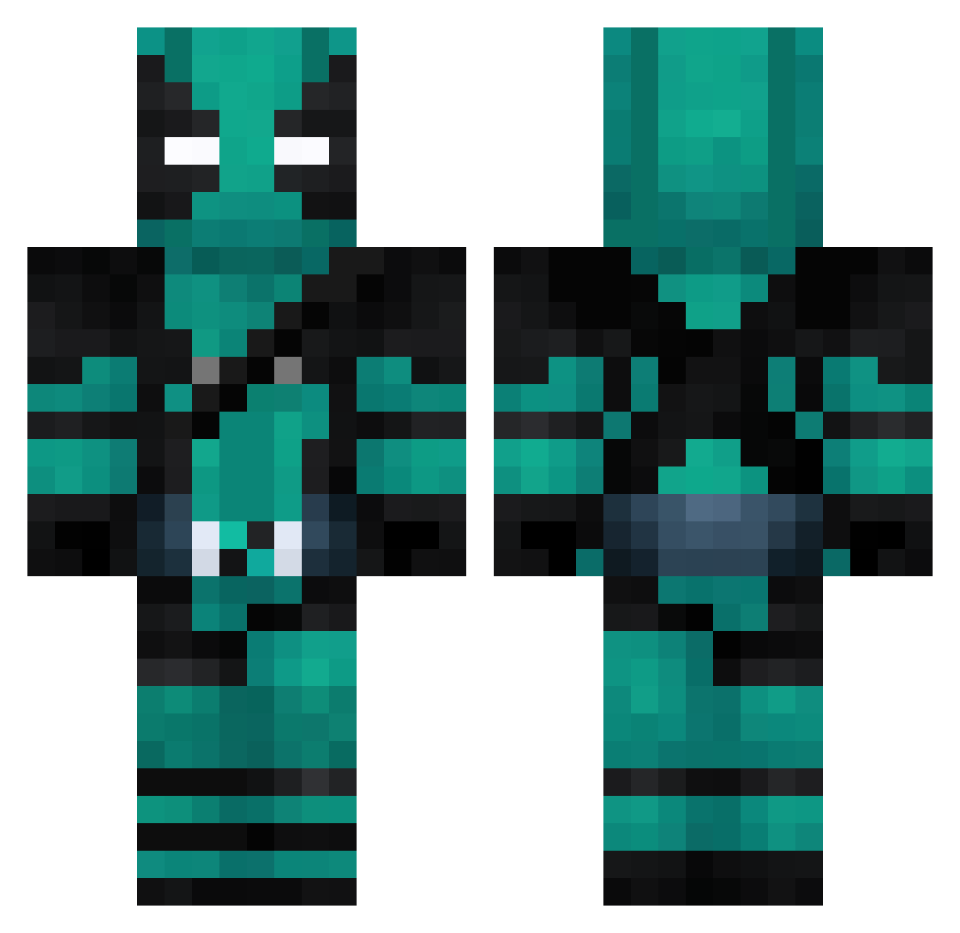 WhilchesterTR Minecraft skin, front and back view