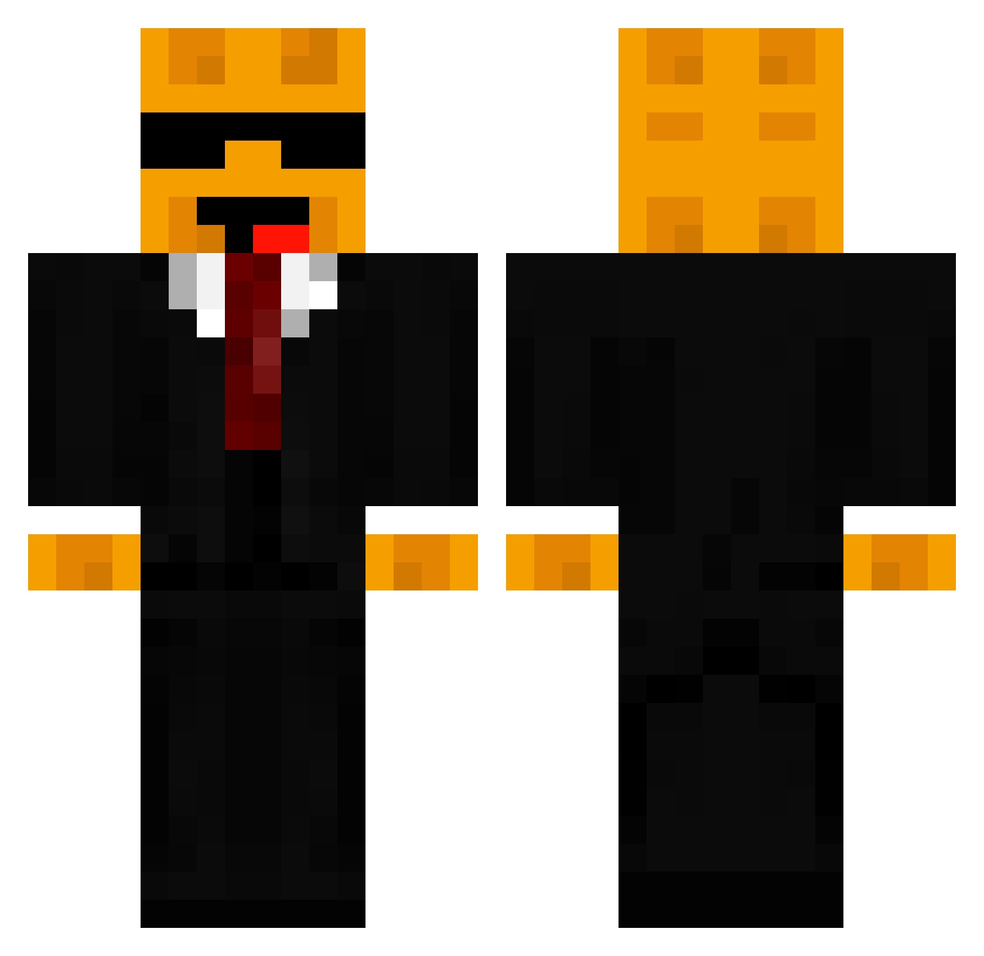 OutLiving Minecraft skin, front and back view