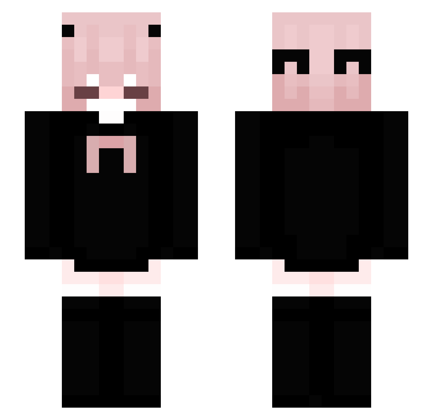 RetKK Minecraft skin, front and back view