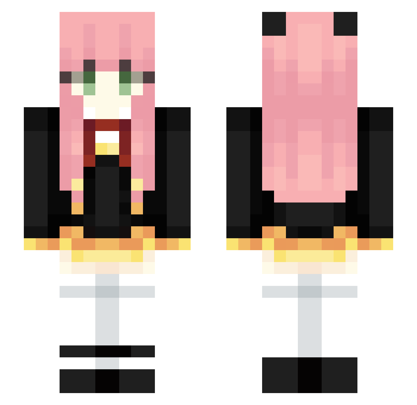 FriendSheep Minecraft skin, front and back view
