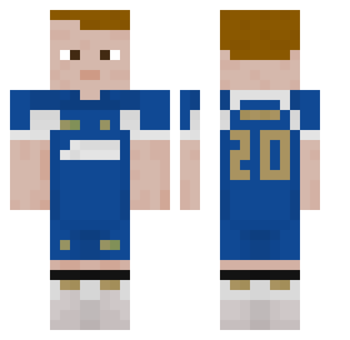ethanmw1000 Minecraft skin, front and back view