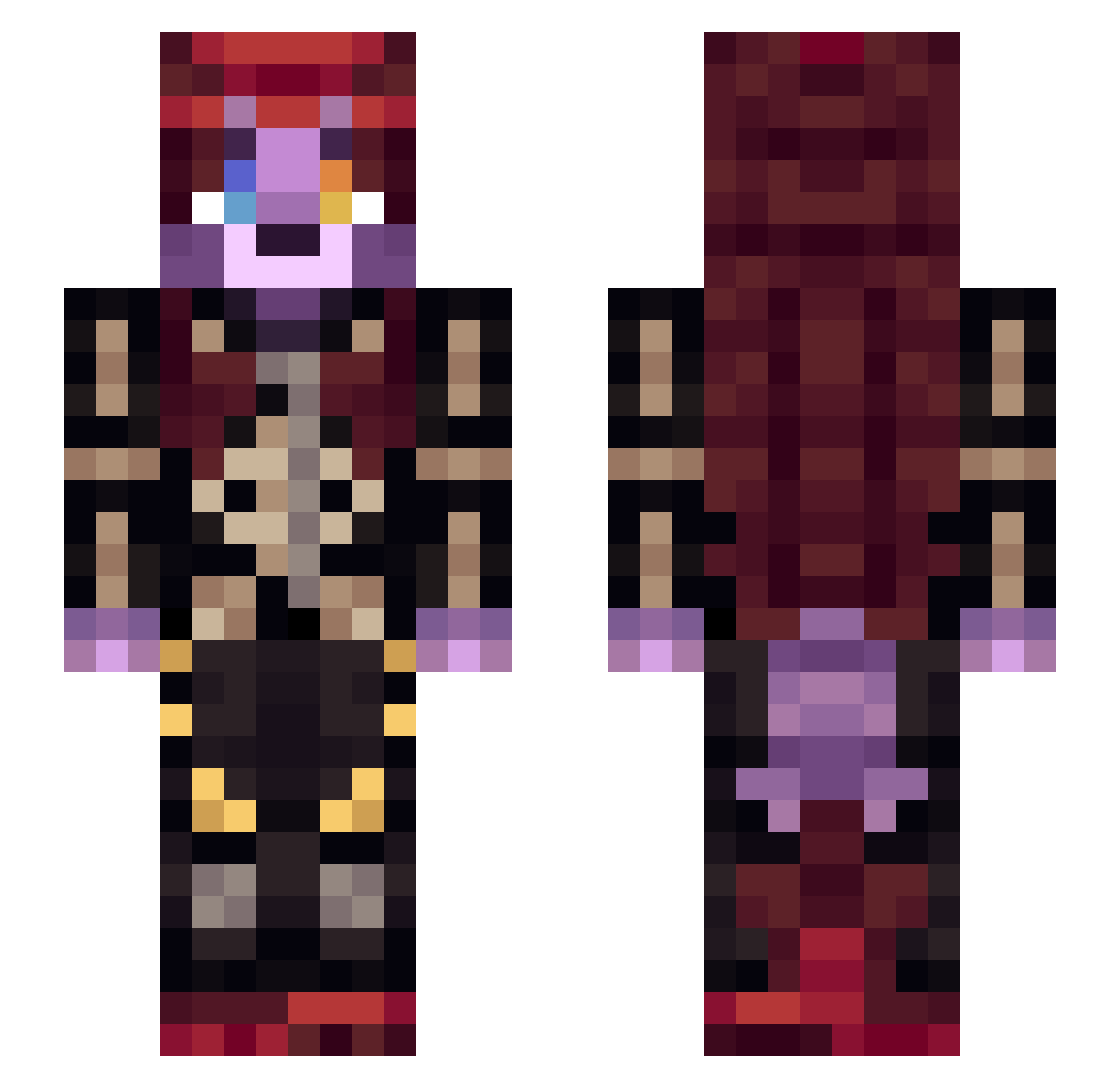 FX_studios Minecraft skin, front and back view