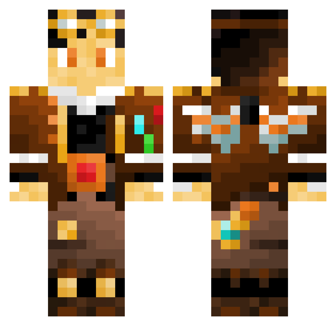 VinyDMD Minecraft skin, front and back view