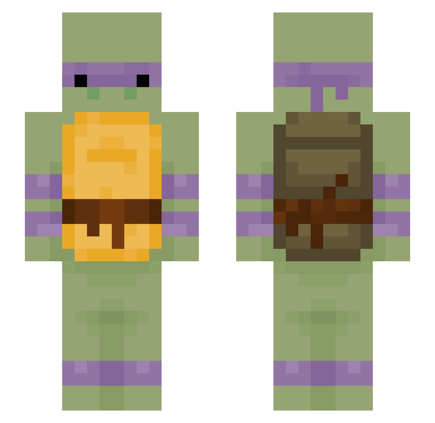Sfares Minecraft skin, front and back view