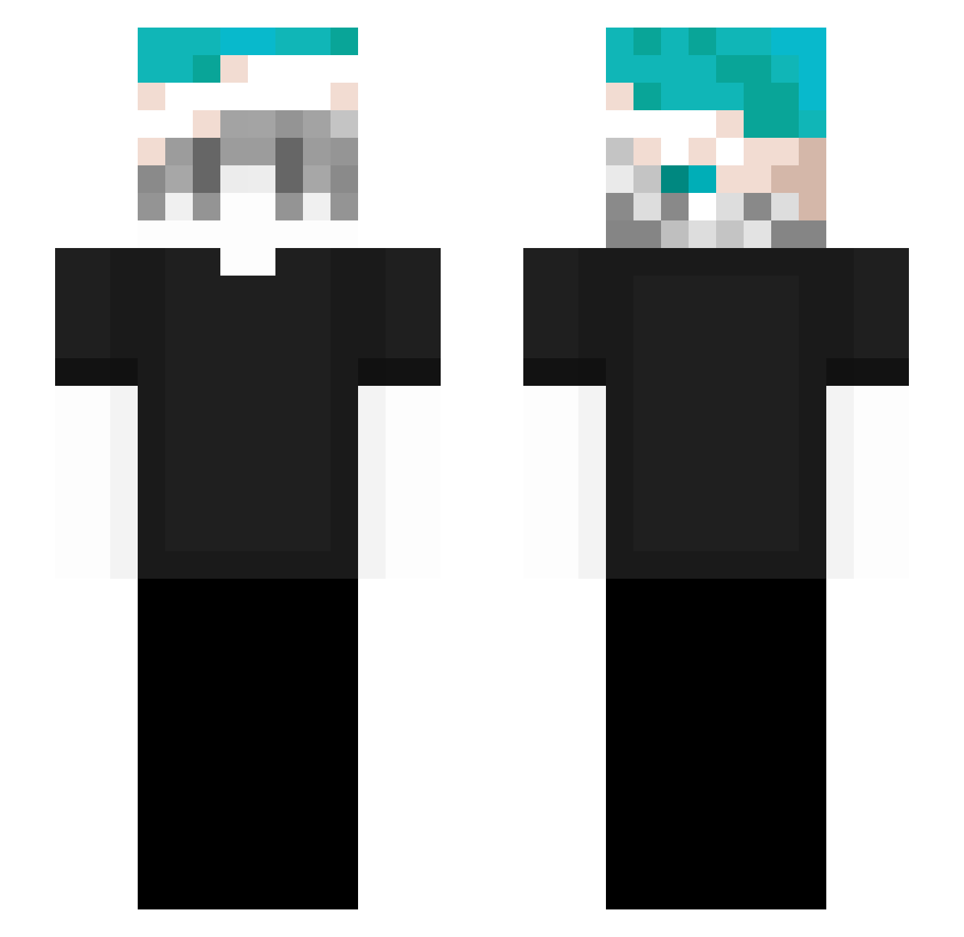 qcurv Minecraft skin, front and back view