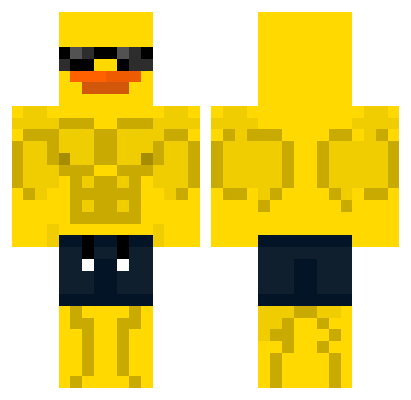 baefer4z0 Minecraft skin, front and back view