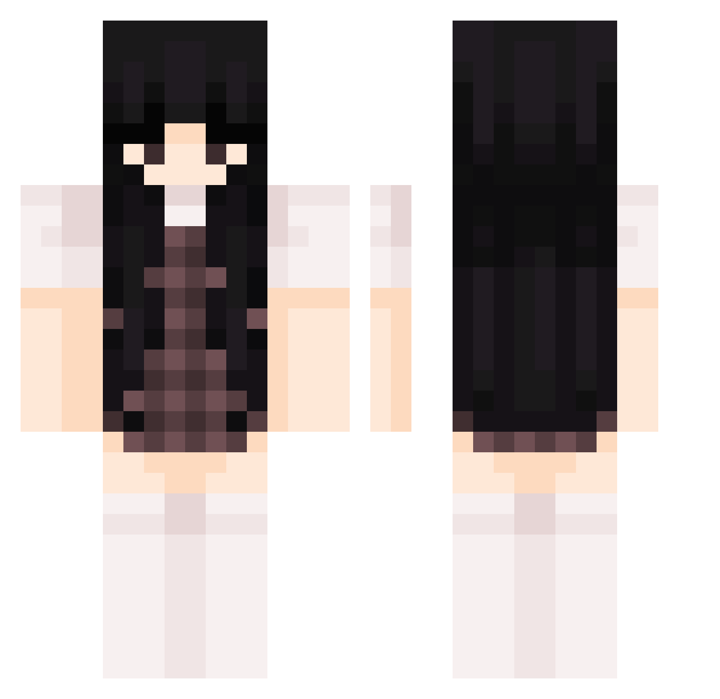 Zoe_0505 Minecraft skin, front and back view