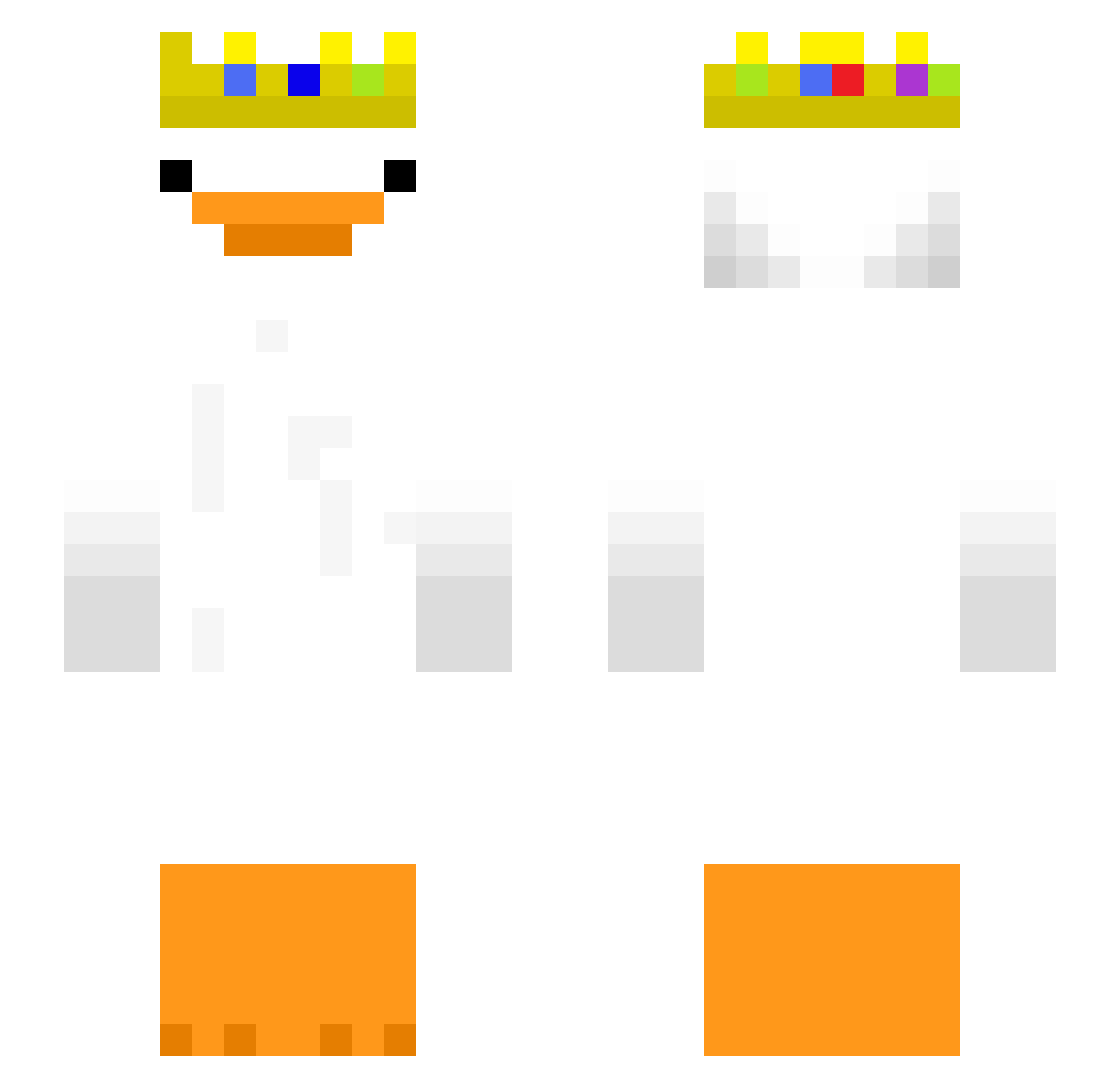YouHaveAnSTD Minecraft skin, front and back view