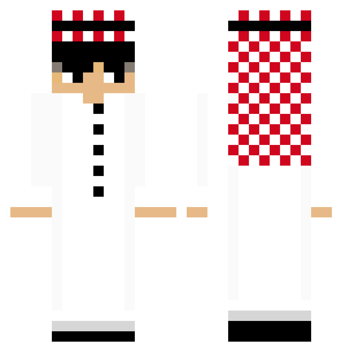 Thijsmertens Minecraft skin, front and back view