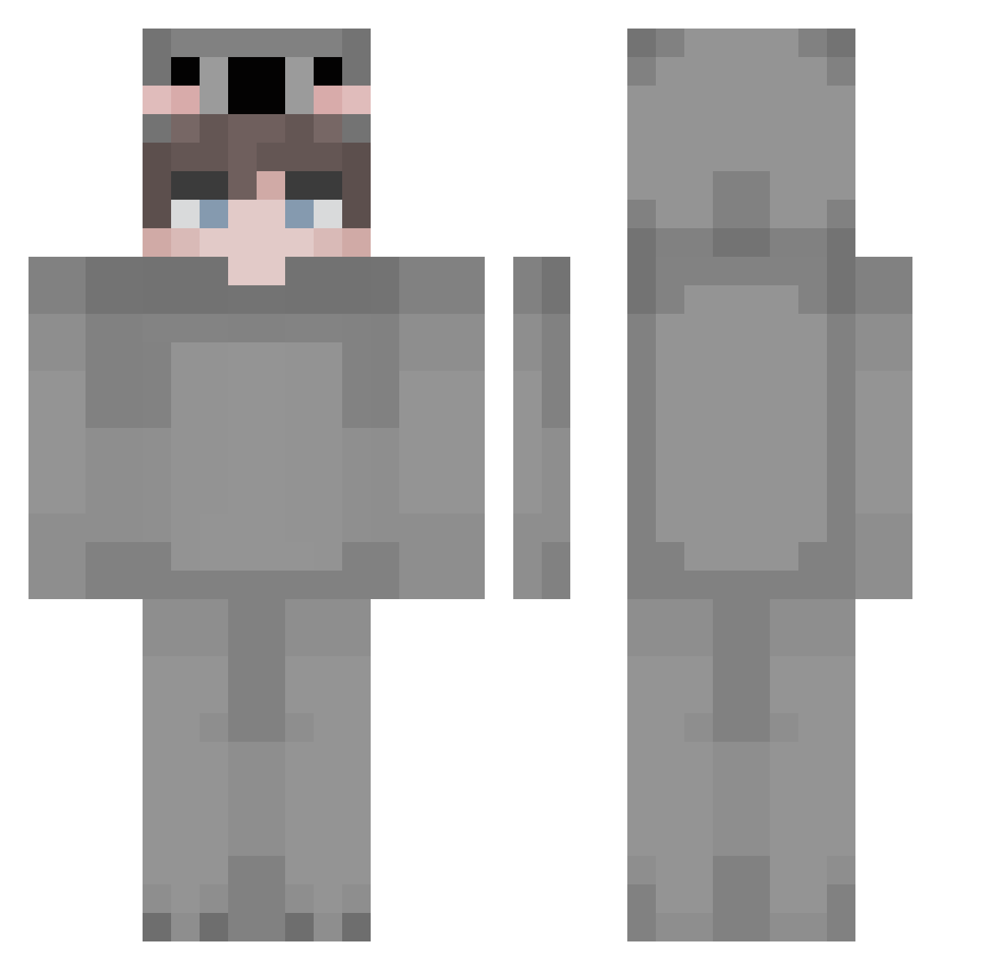 kebabdon69 Minecraft skin, front and back view