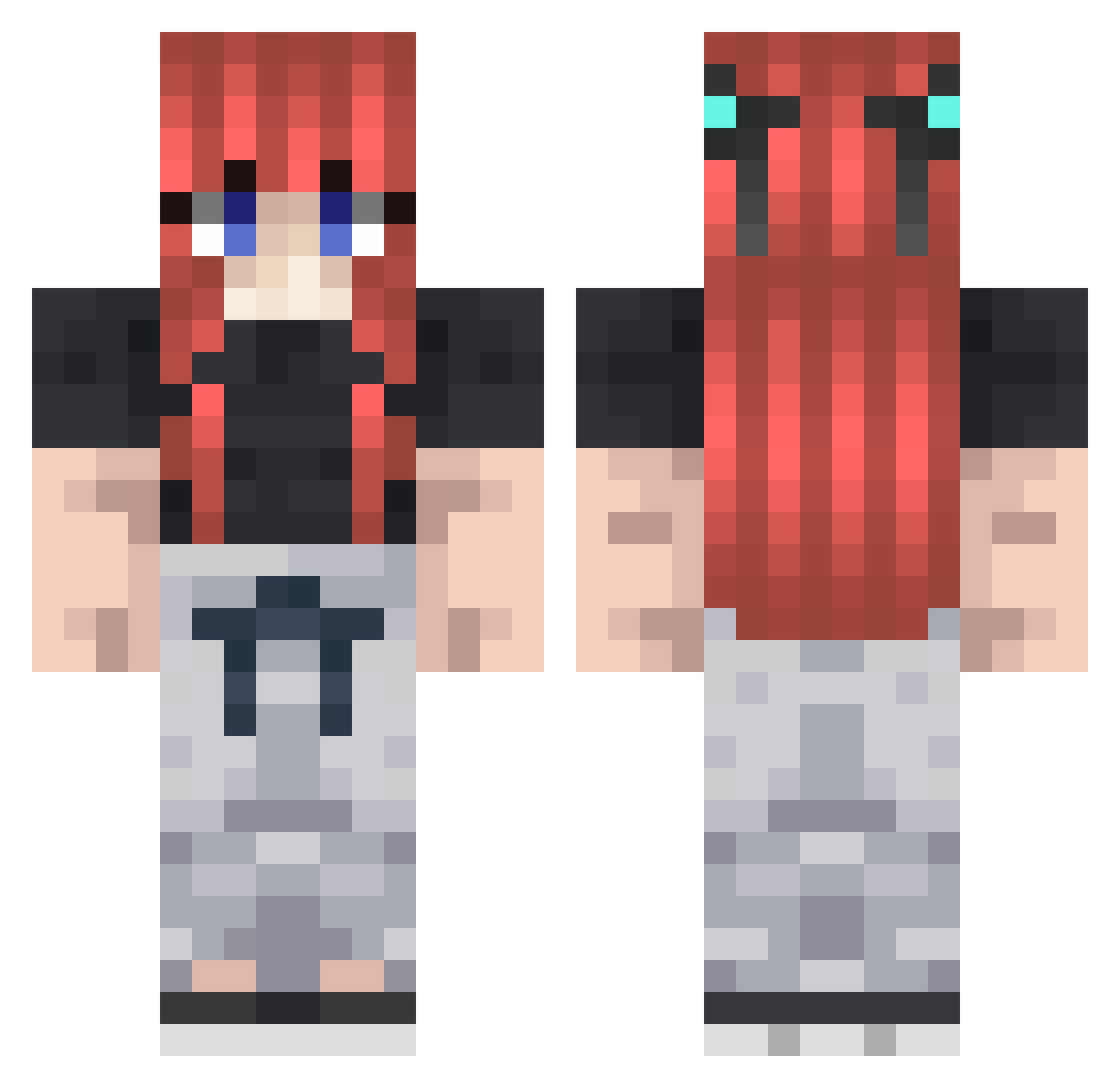 bigmonke4321 Minecraft skin, front and back view