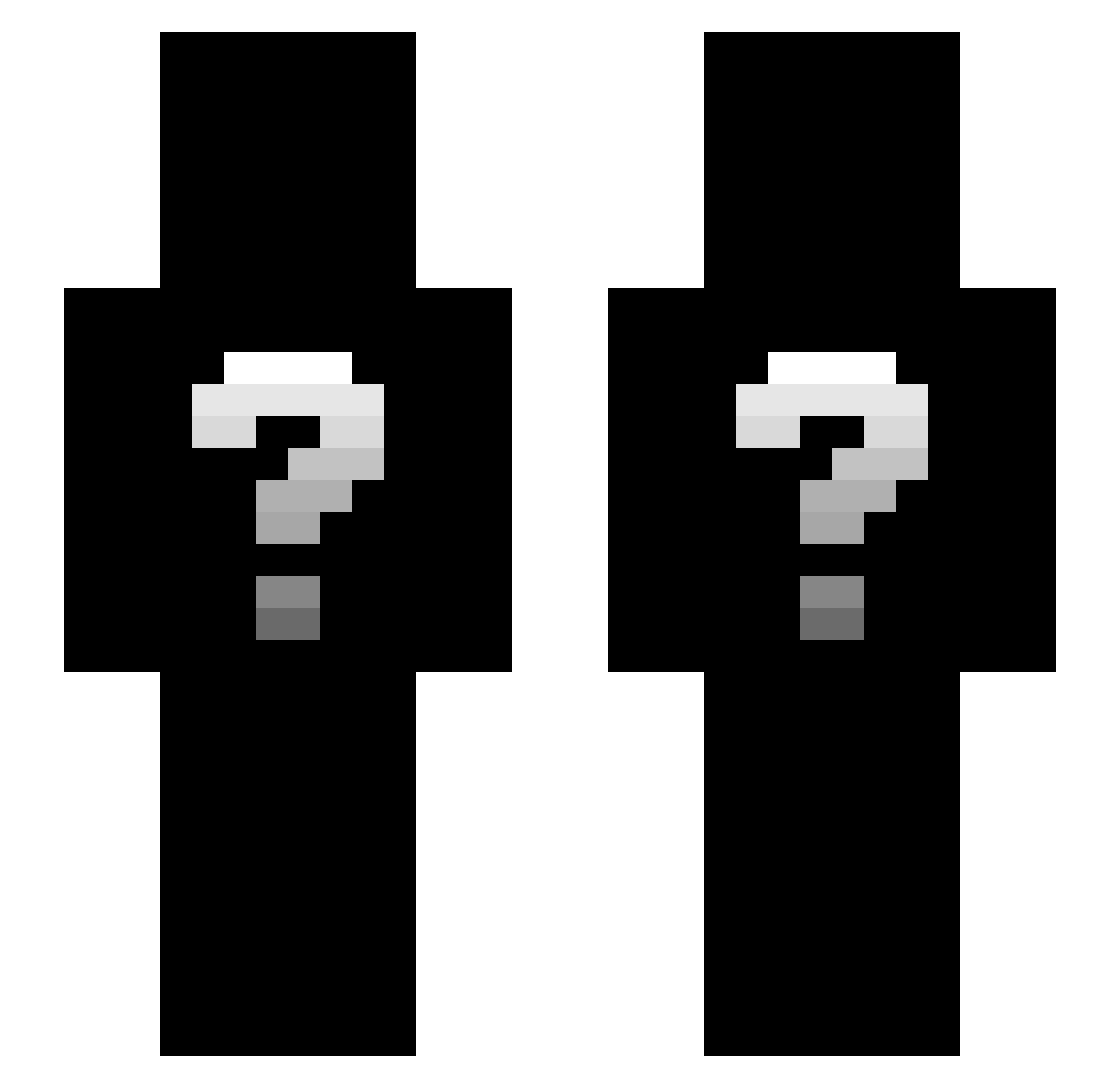 Popopi69 Minecraft skin, front and back view