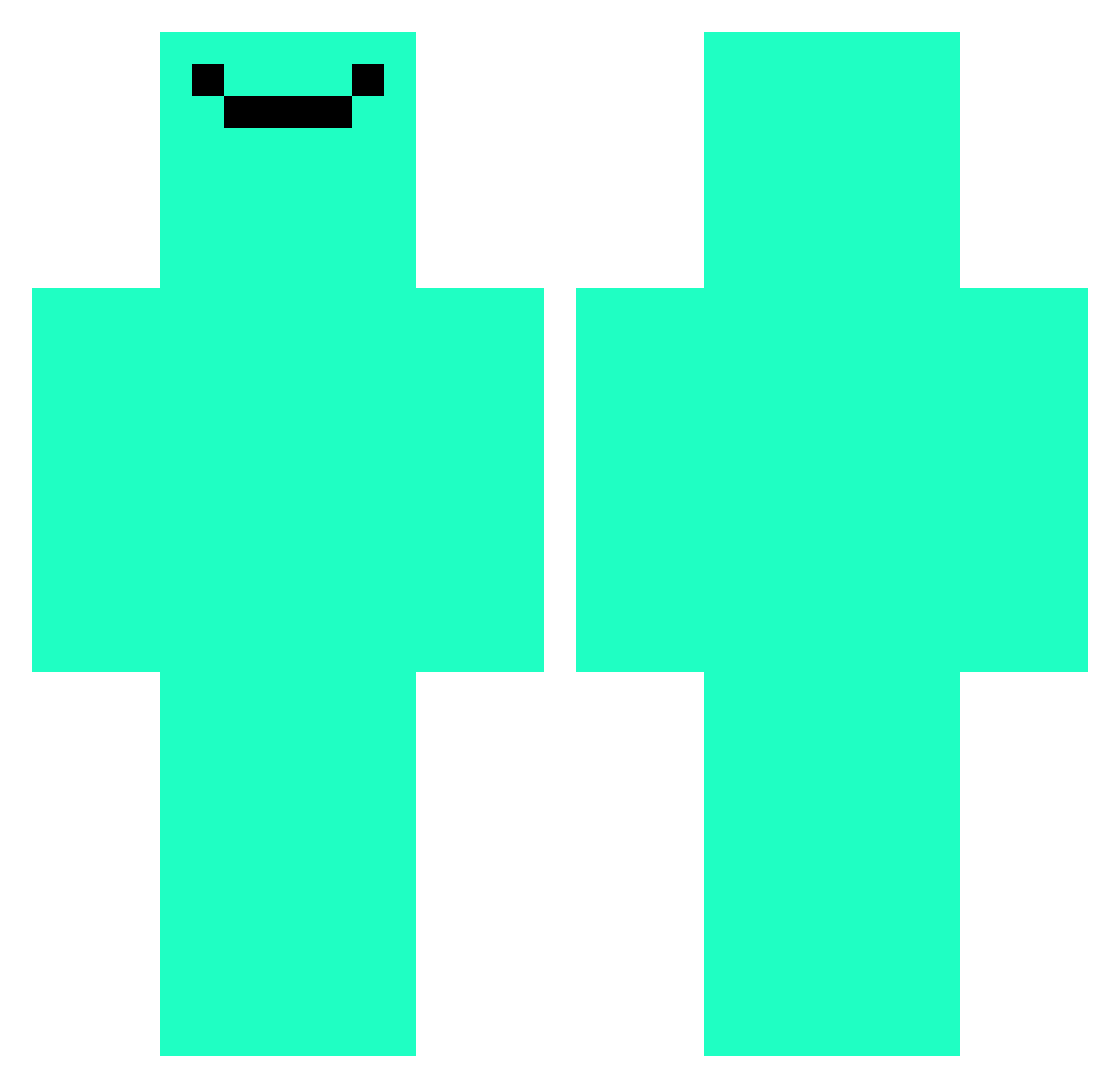 whathemango Minecraft skin, front and back view