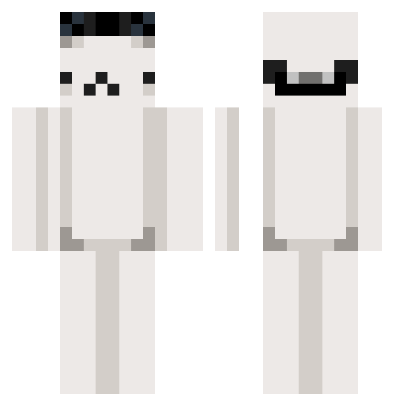 Roznoss Minecraft skin, front and back view