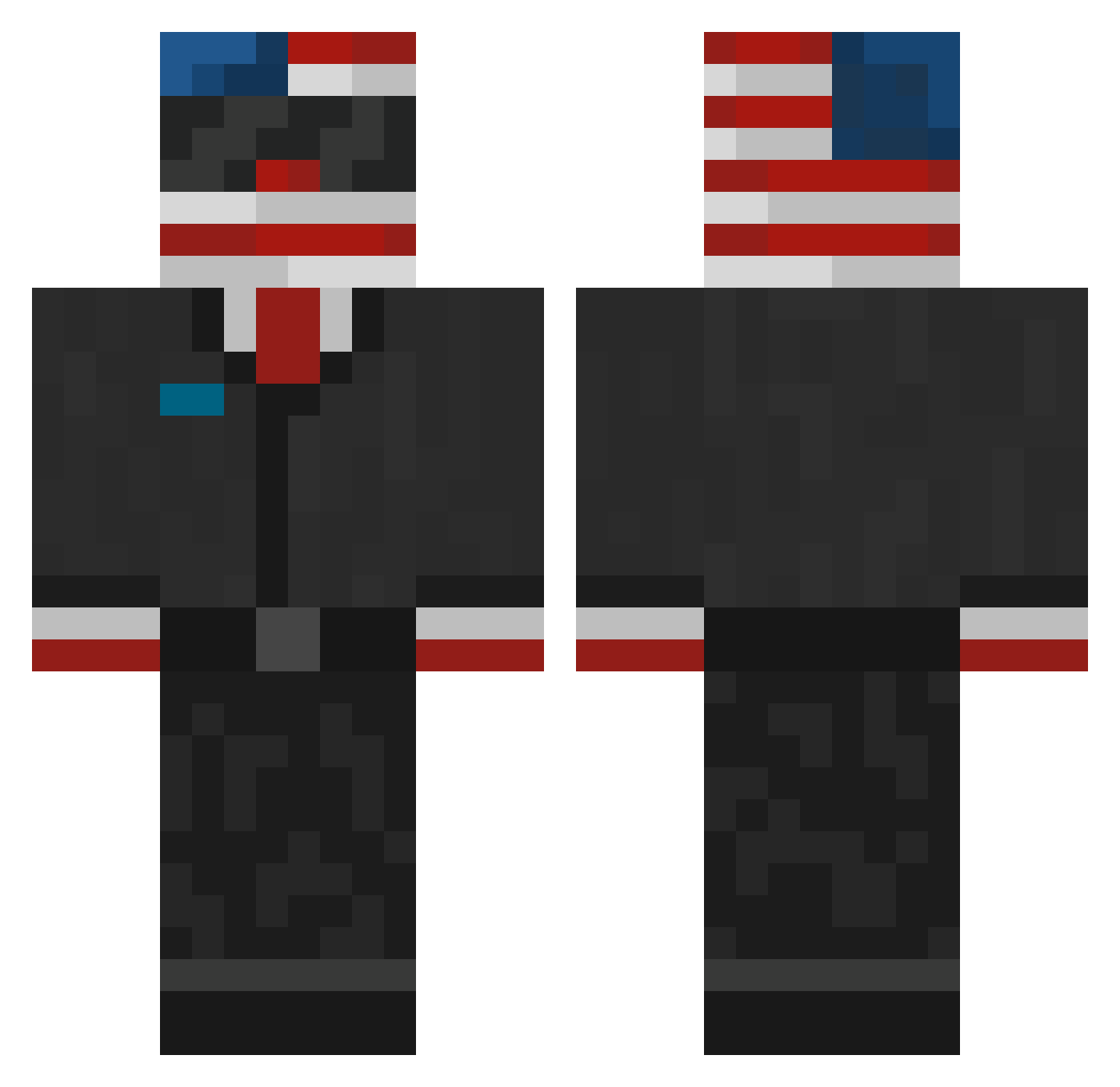 SSyniox Minecraft skin, front and back view