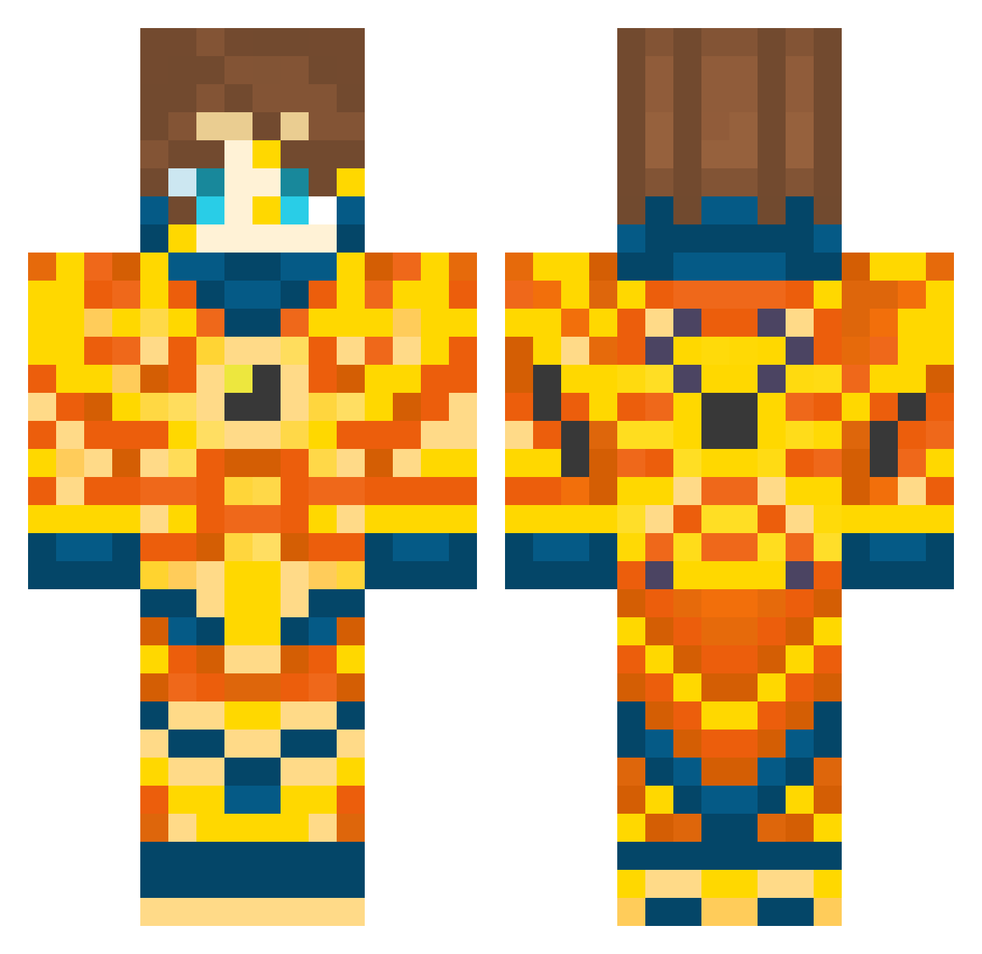 Iskandar_Ssj Minecraft skin, front and back view