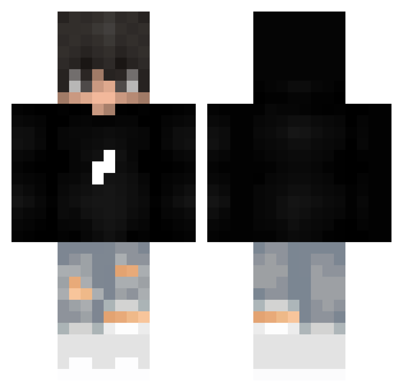 Stews Minecraft skin, front and back view