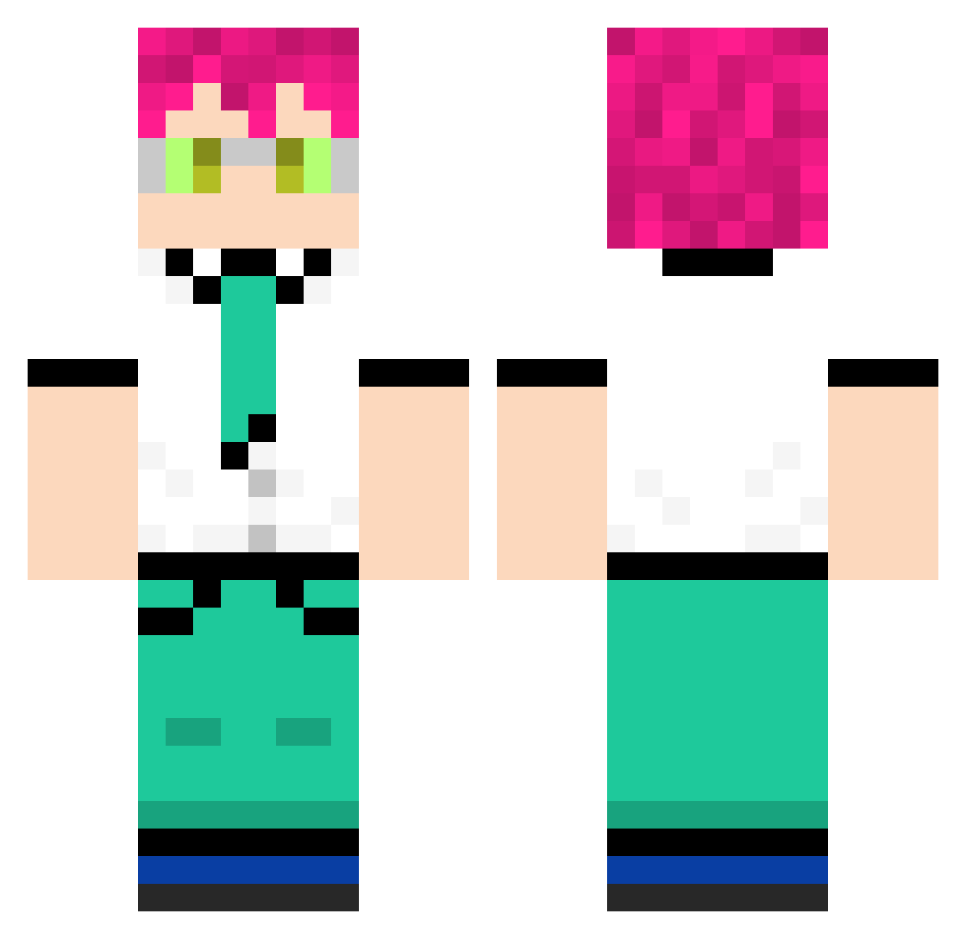 SaikiiKusuo Minecraft skin, front and back view