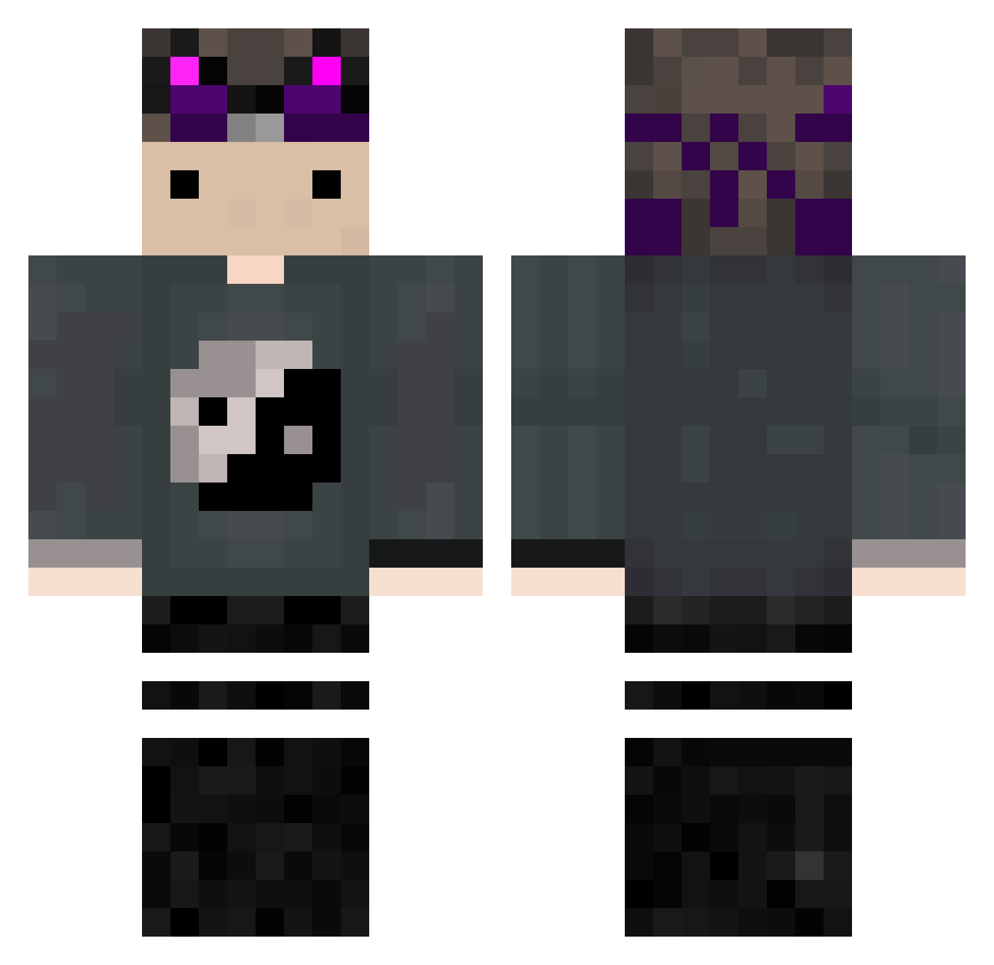 Izukaoi Minecraft skin, front and back view