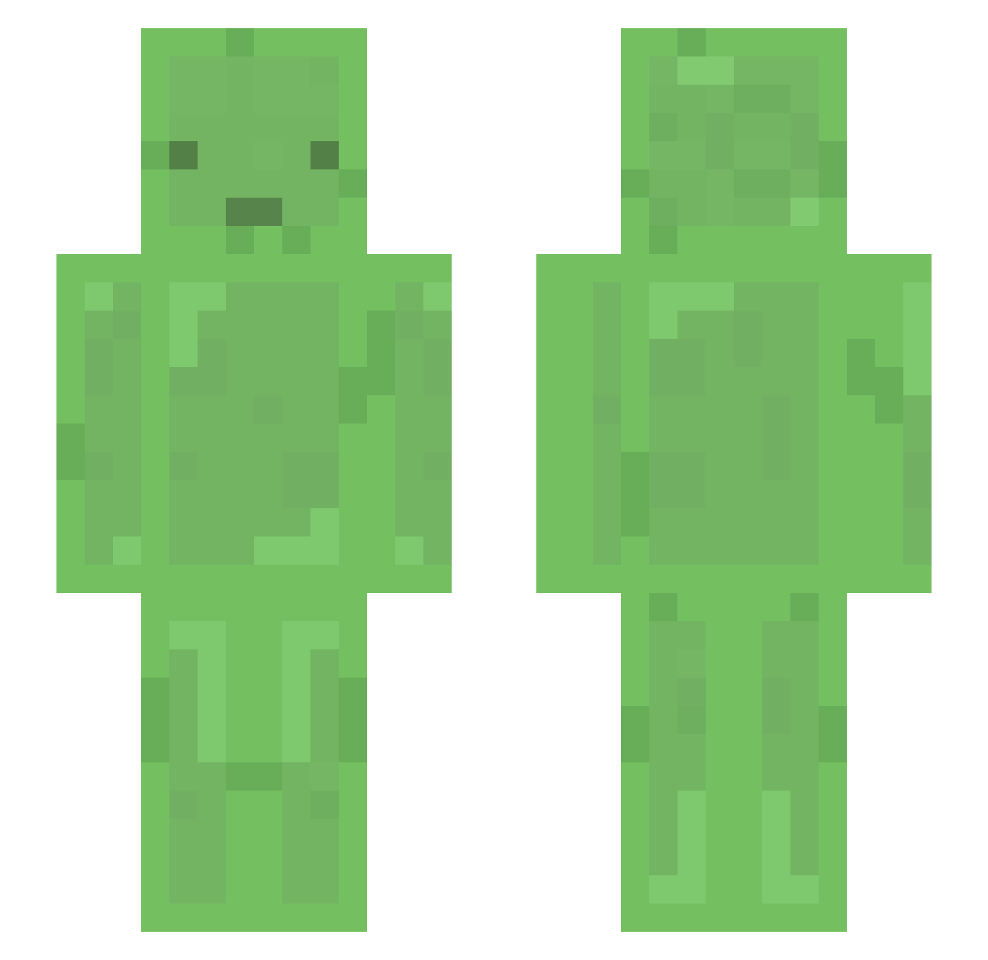 TeddyBlaster Minecraft skin, front and back view