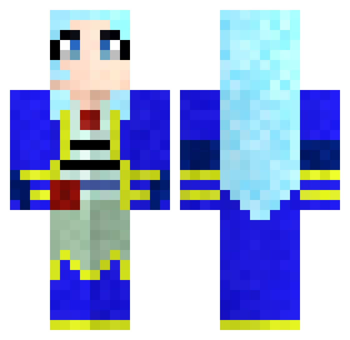 AriaSymphony Minecraft skin, front and back view