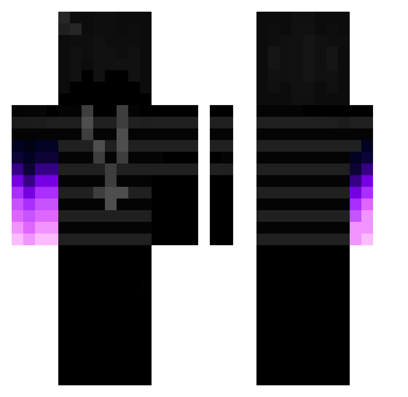 bigcrong Minecraft skin, front and back view