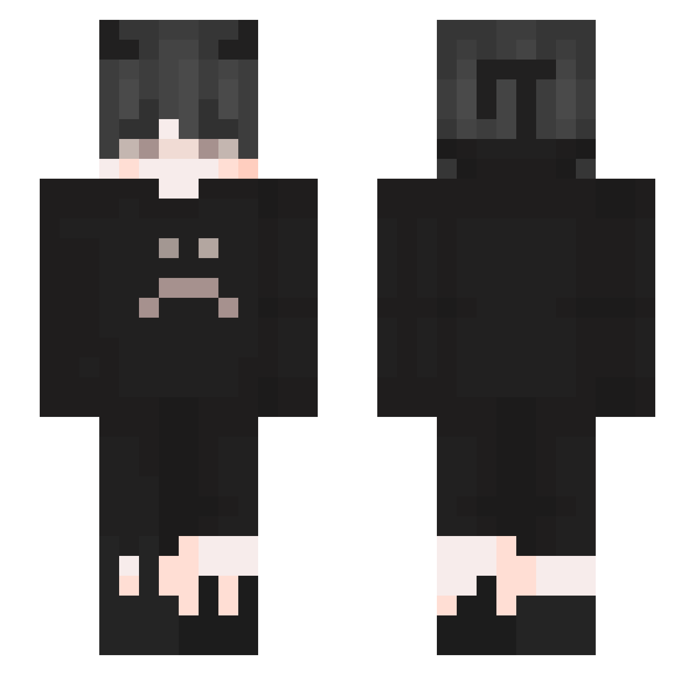LukaAnubis Minecraft skin, front and back view