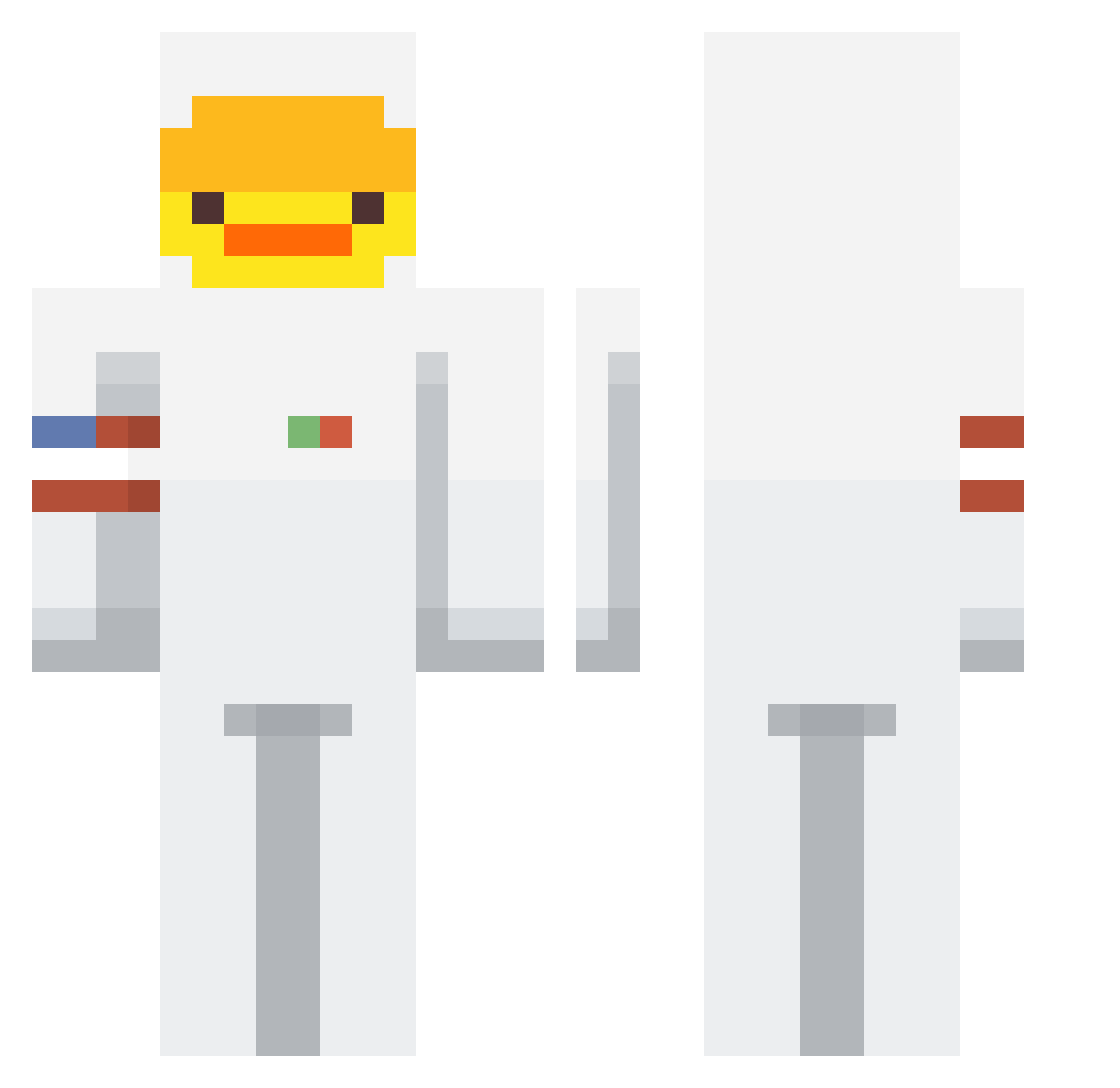 510s Minecraft skin, front and back view