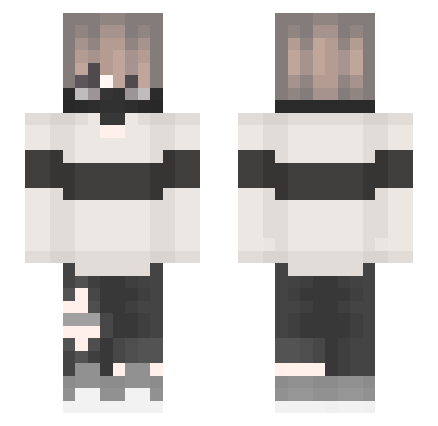 TryHardMerkel_ Minecraft skin, front and back view