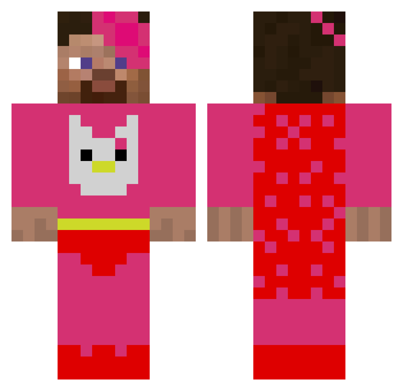 Razfer9694 Minecraft skin, front and back view