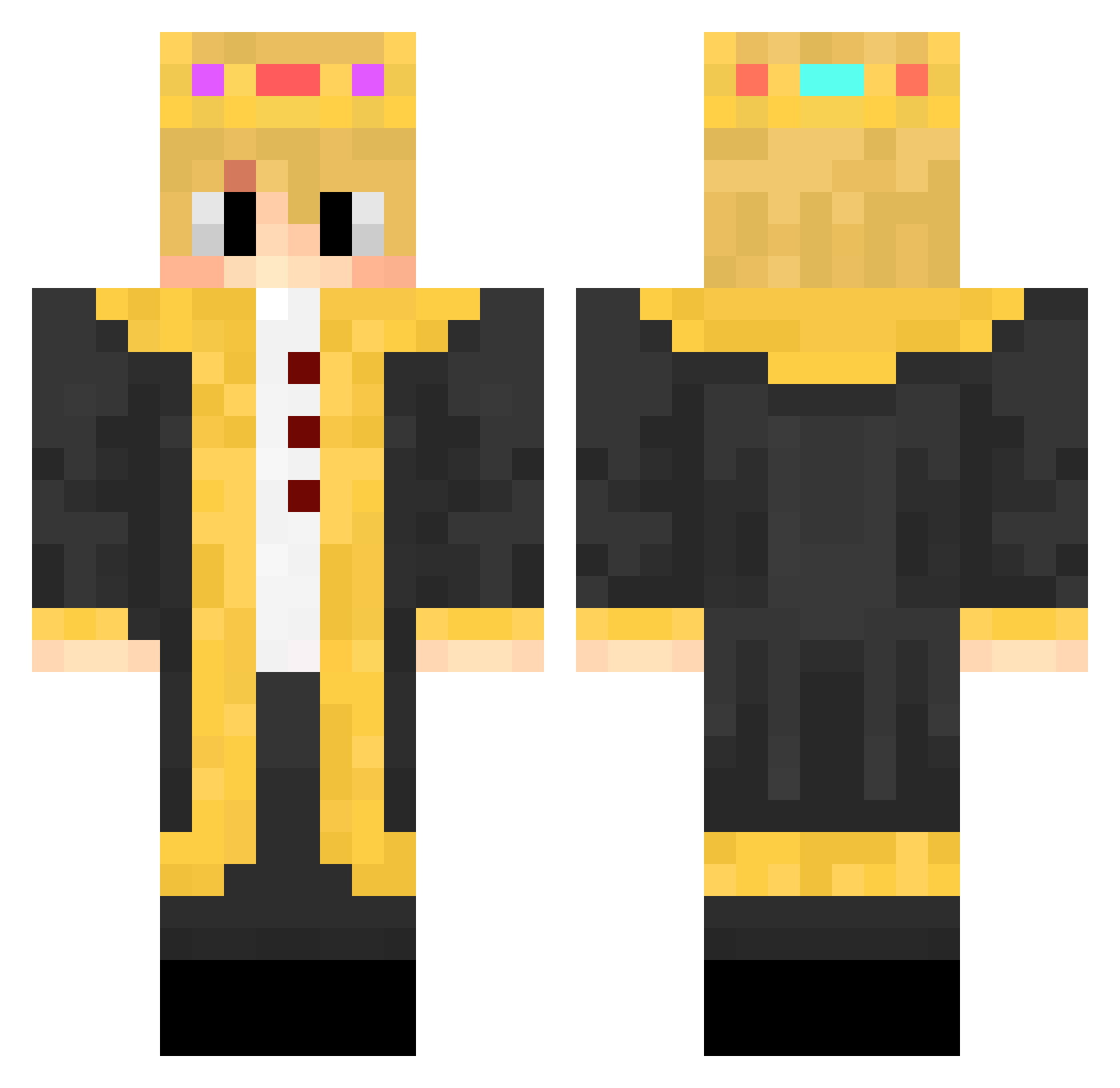 IGortI Minecraft skin, front and back view