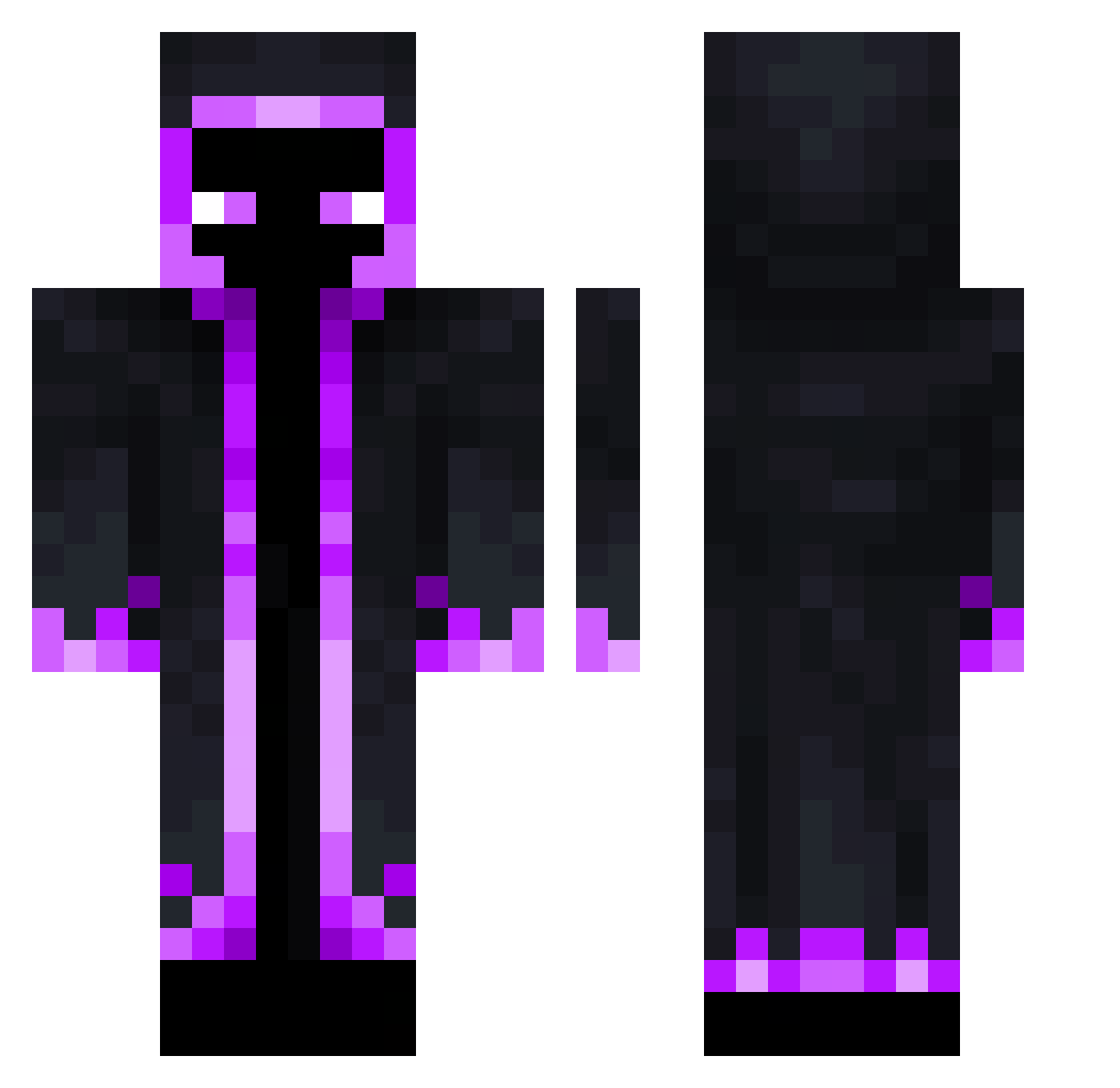 Ebresh Minecraft skin, front and back view