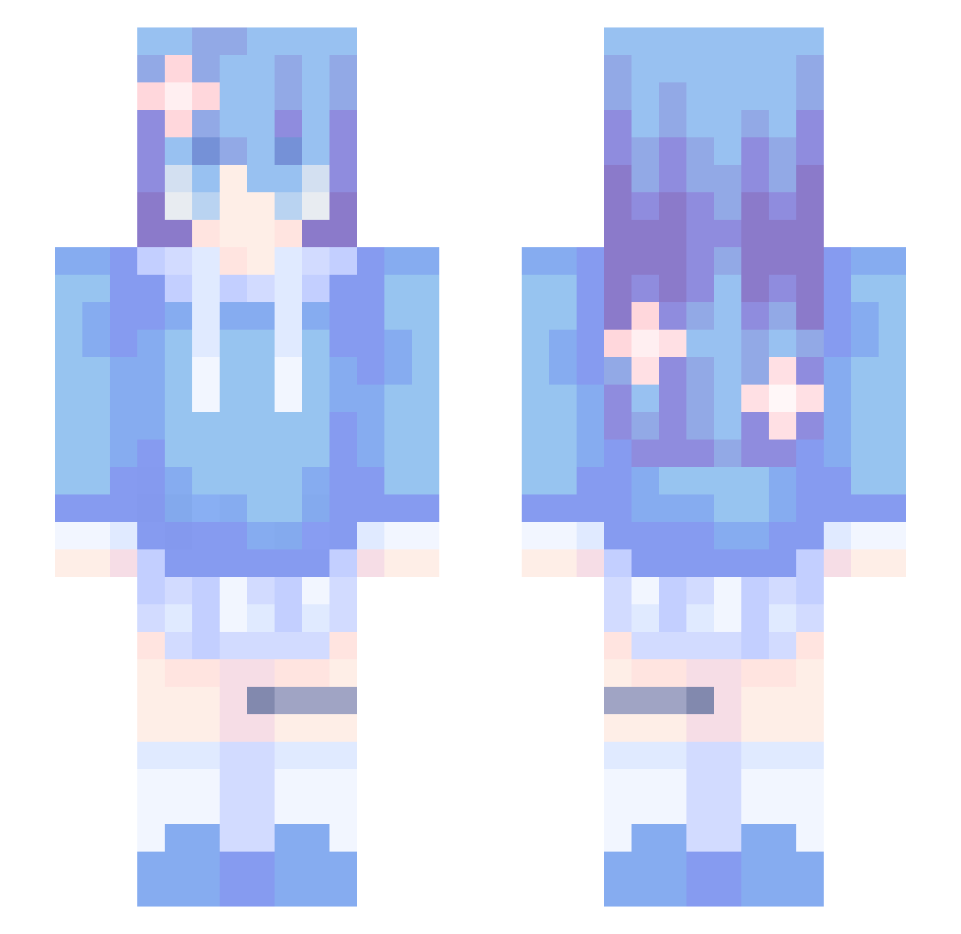 skblt Minecraft skin, front and back view