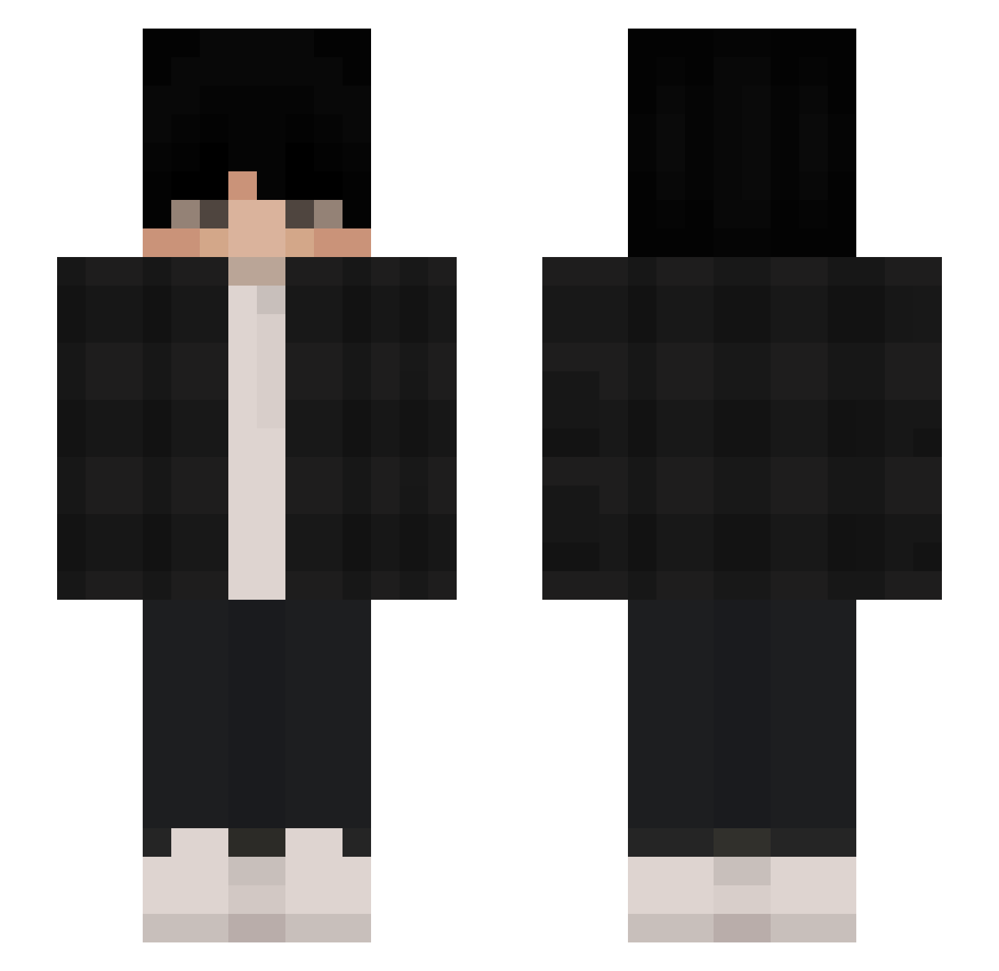 Tostao Minecraft skin, front and back view