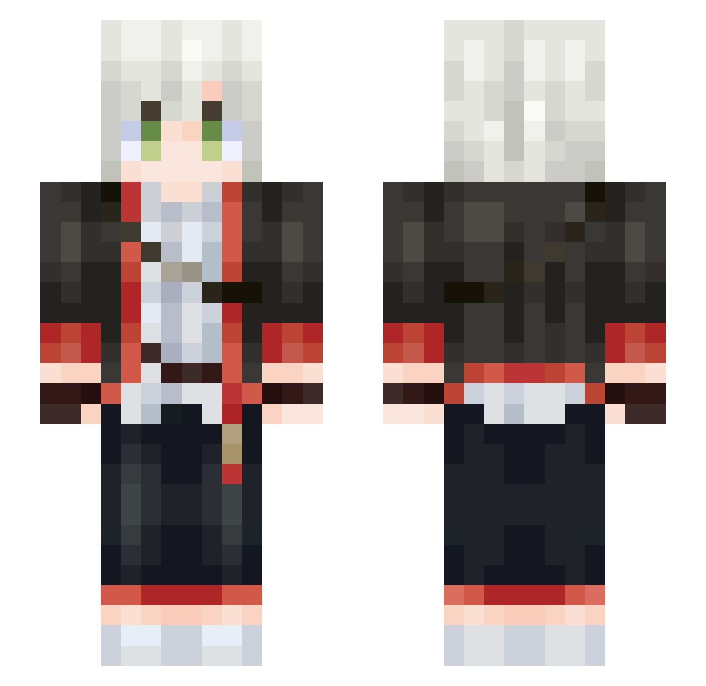 ta0tie Minecraft skin, front and back view