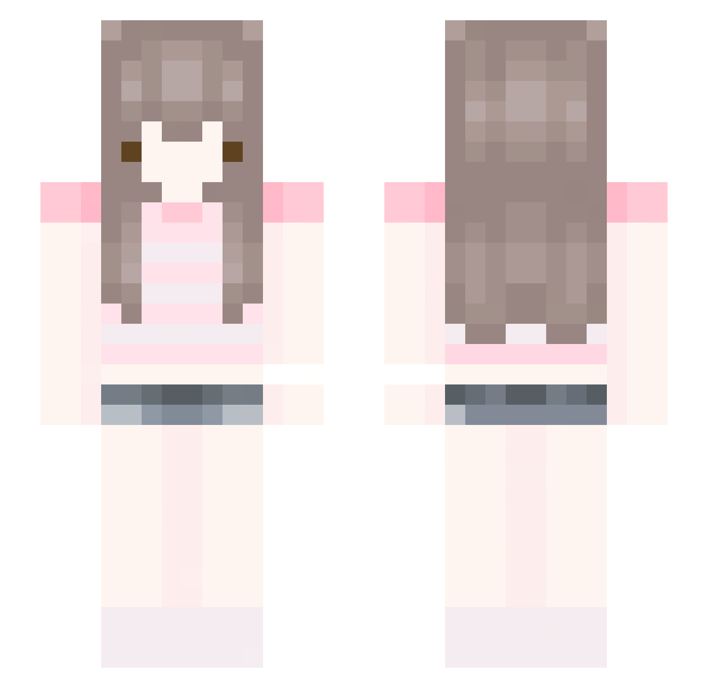 vibecheck42069 Minecraft skin, front and back view