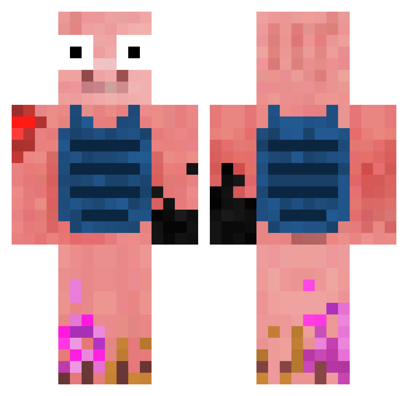 Sztosik_Mc Minecraft skin, front and back view