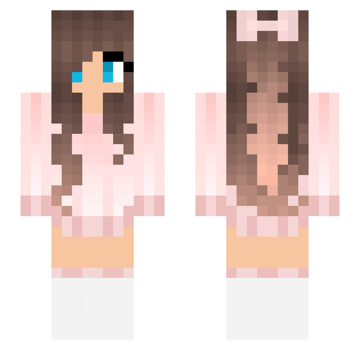 xSammyCakes Minecraft skin, front and back view