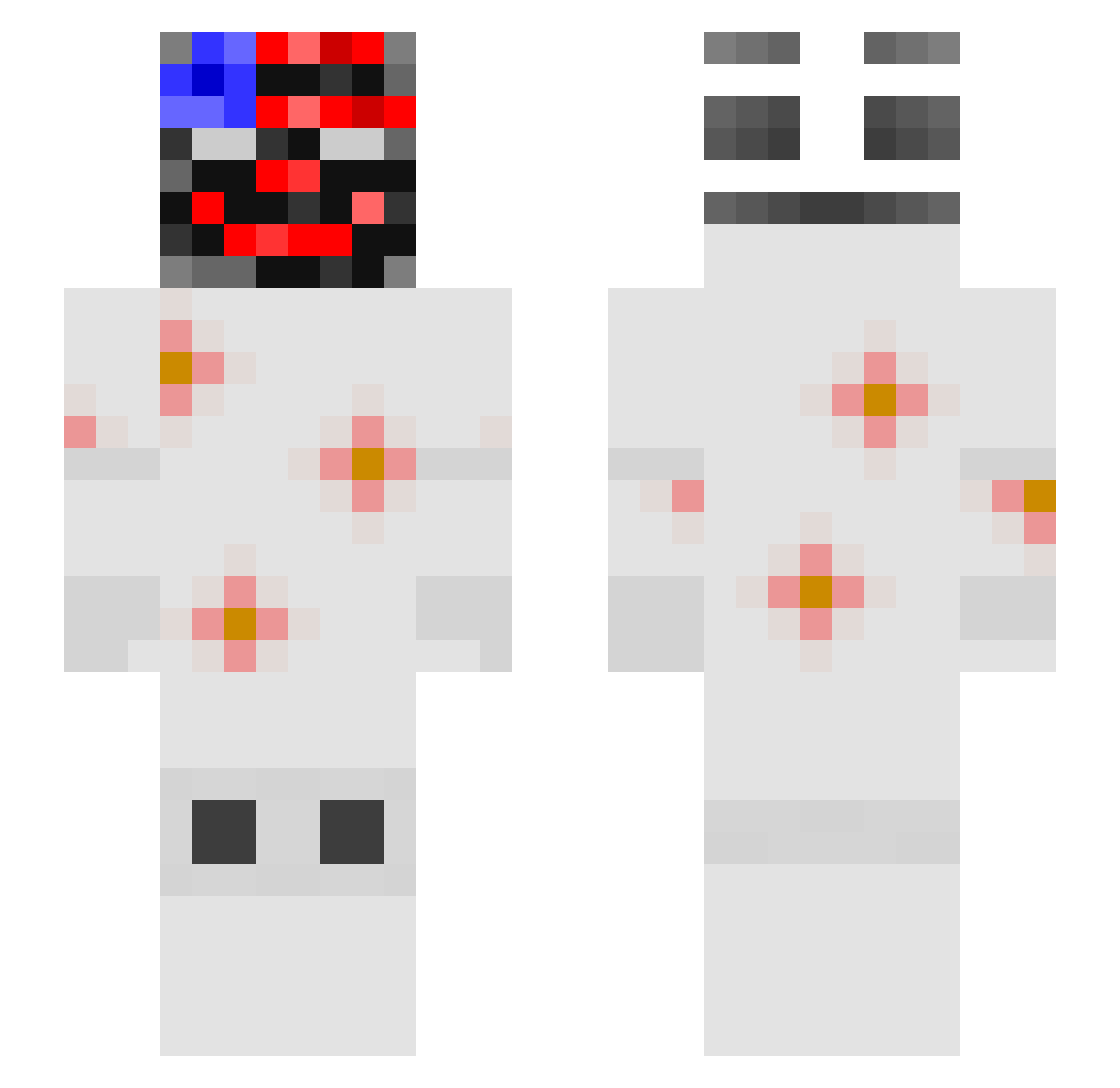 ihdmg Minecraft skin, front and back view