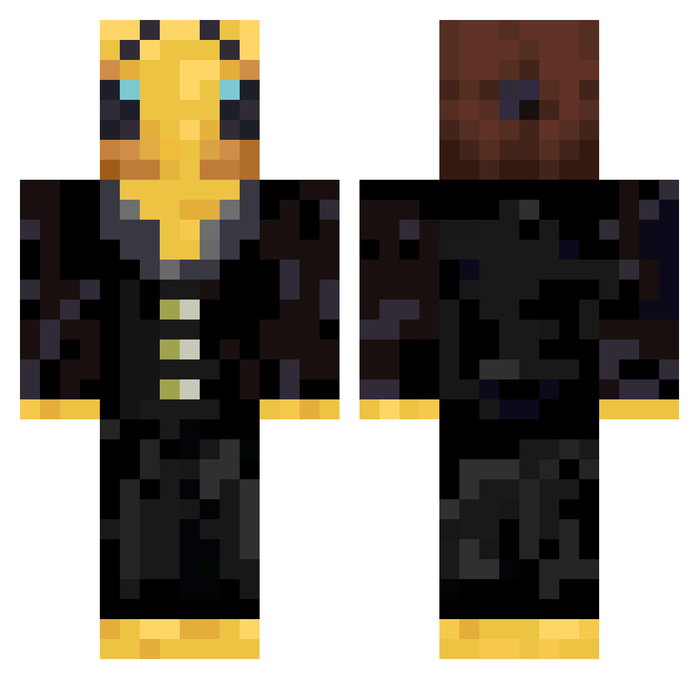 Kung_Fu_Wubby Minecraft skin, front and back view