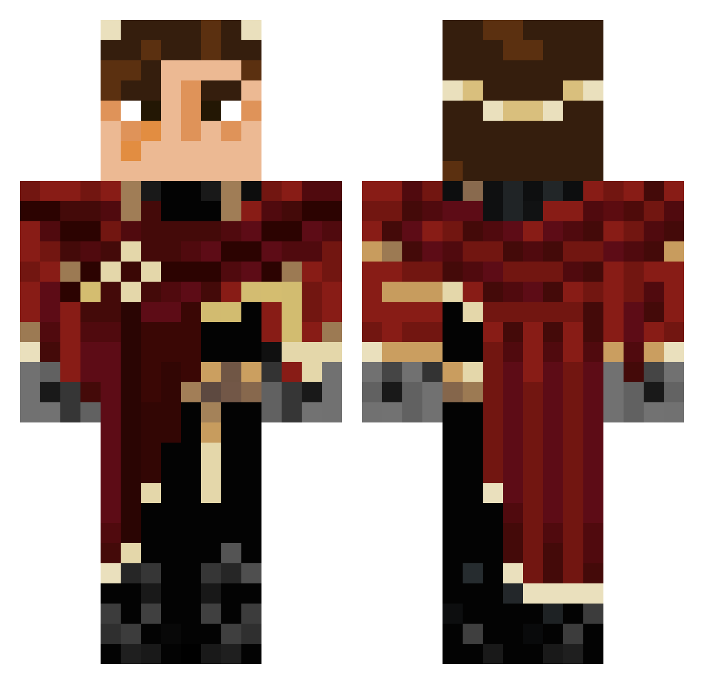 Space_Ears Minecraft skin, front and back view