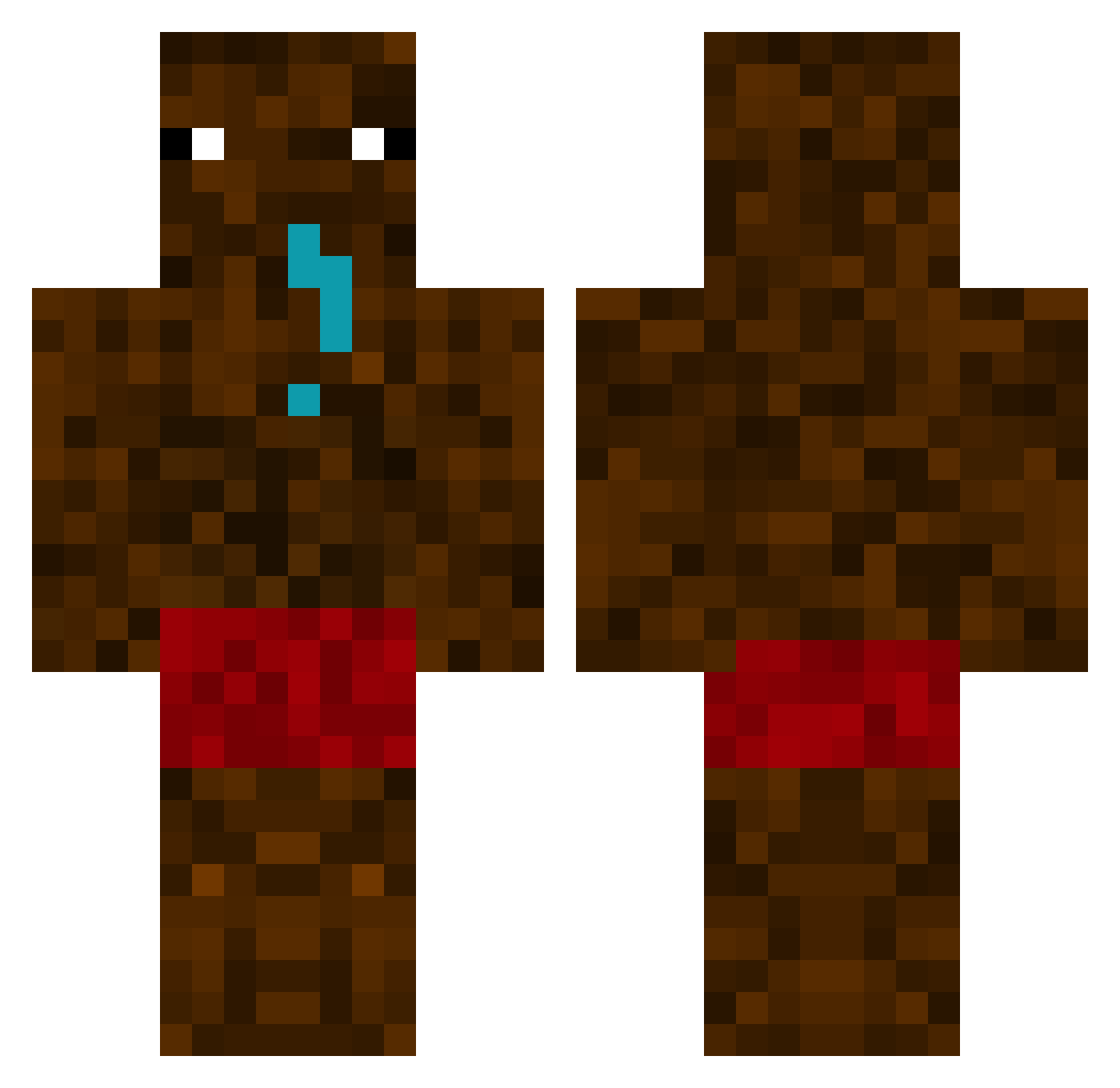Borys7799 Minecraft skin, front and back view