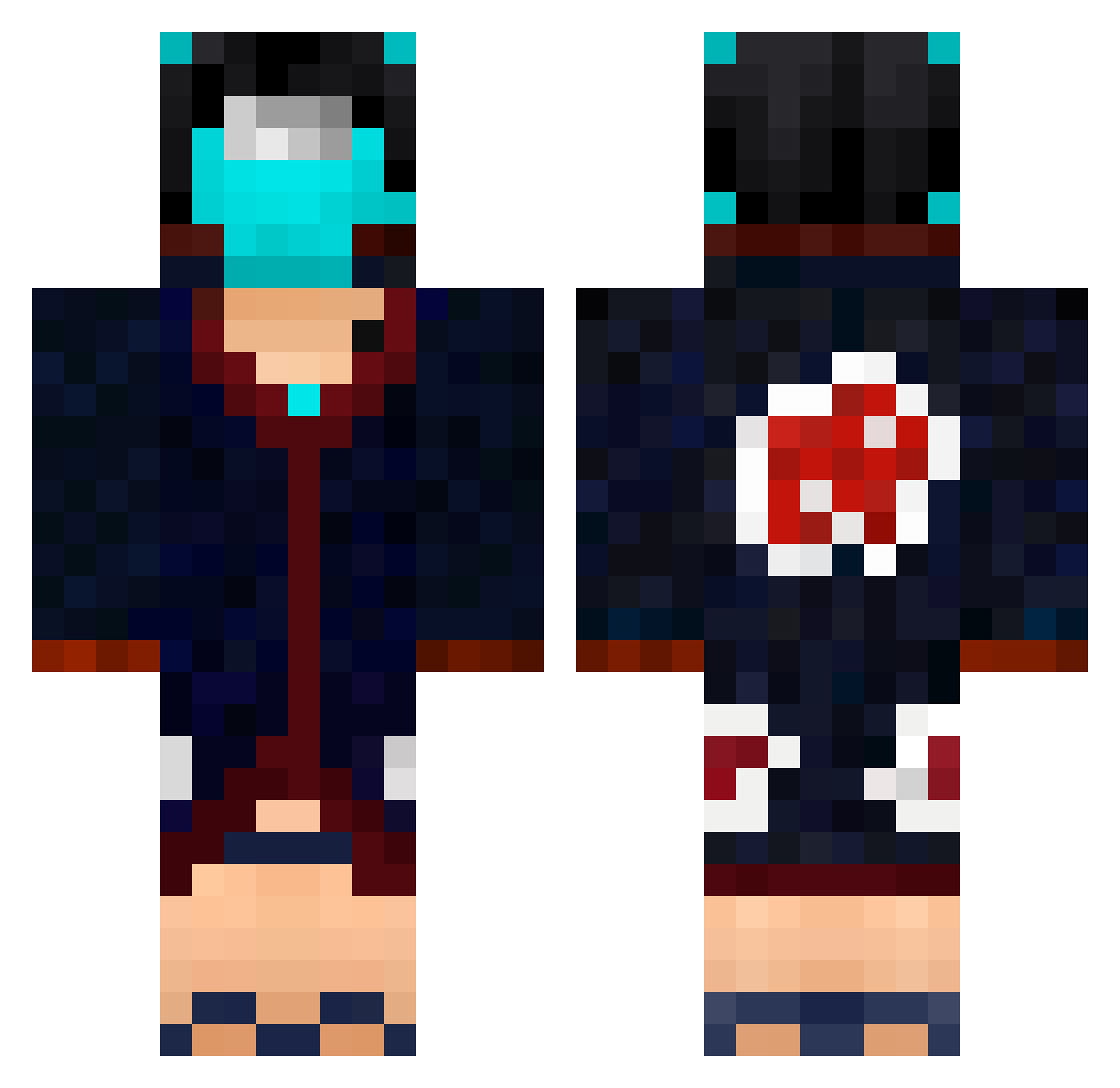 SouperSimple Minecraft skin, front and back view