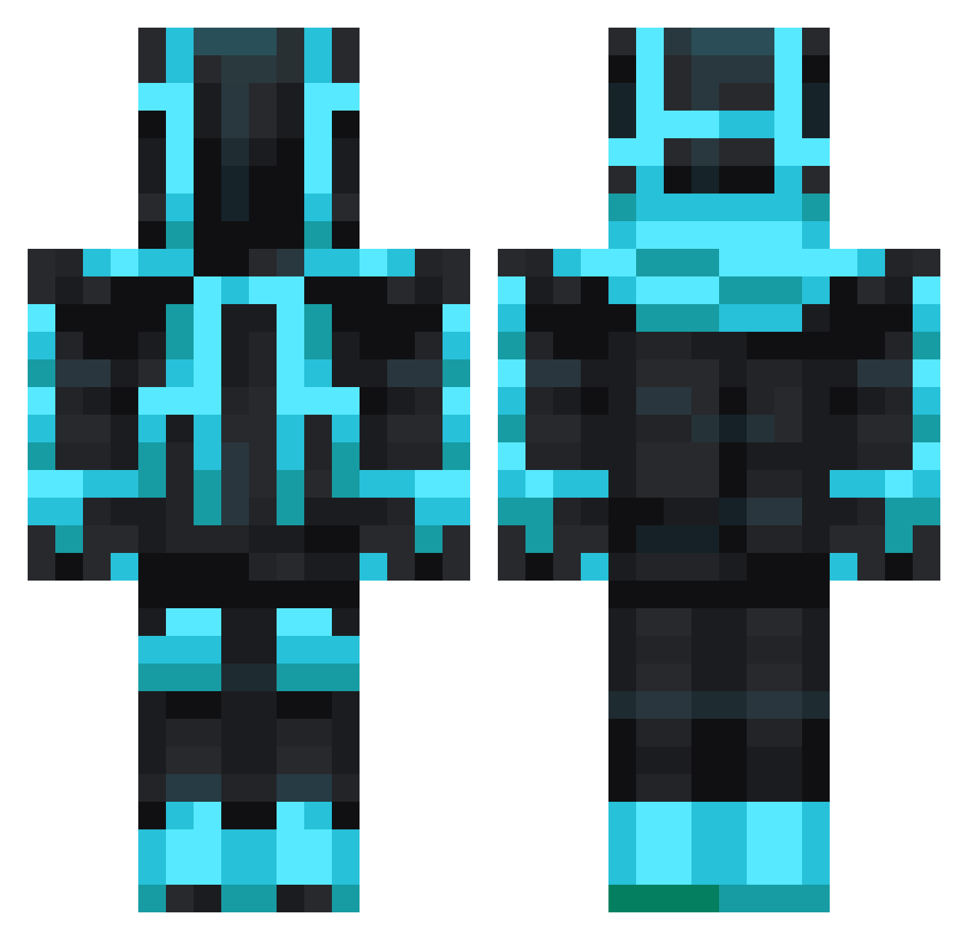 73028540 Minecraft skin, front and back view