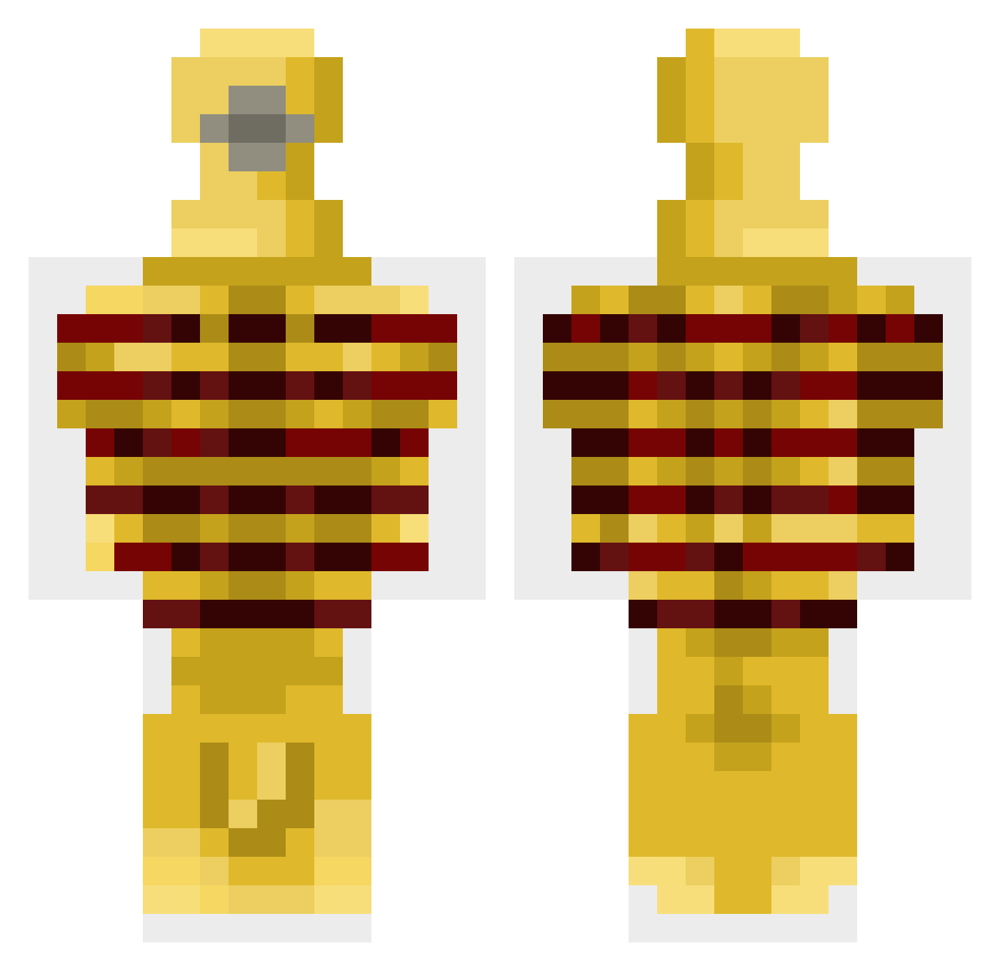 Zztriker Minecraft skin, front and back view