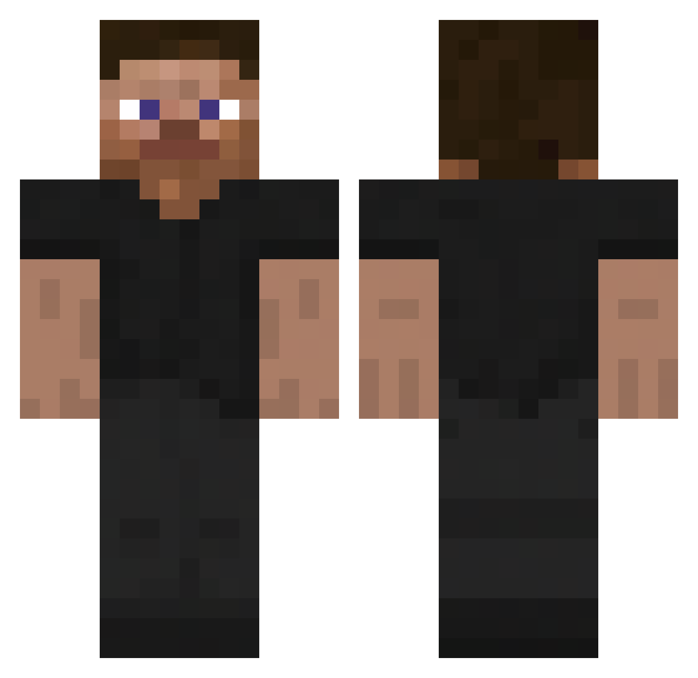 edwin45 Minecraft skin, front and back view
