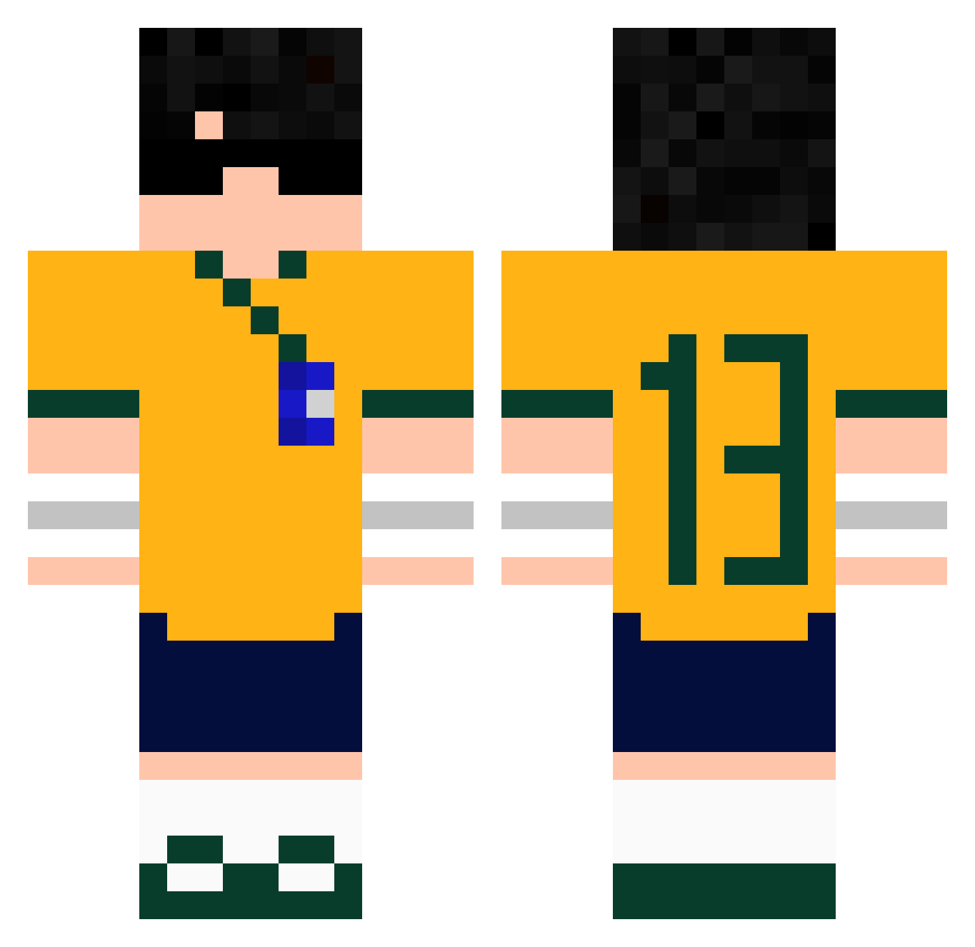 Phzinn13_ Minecraft skin, front and back view