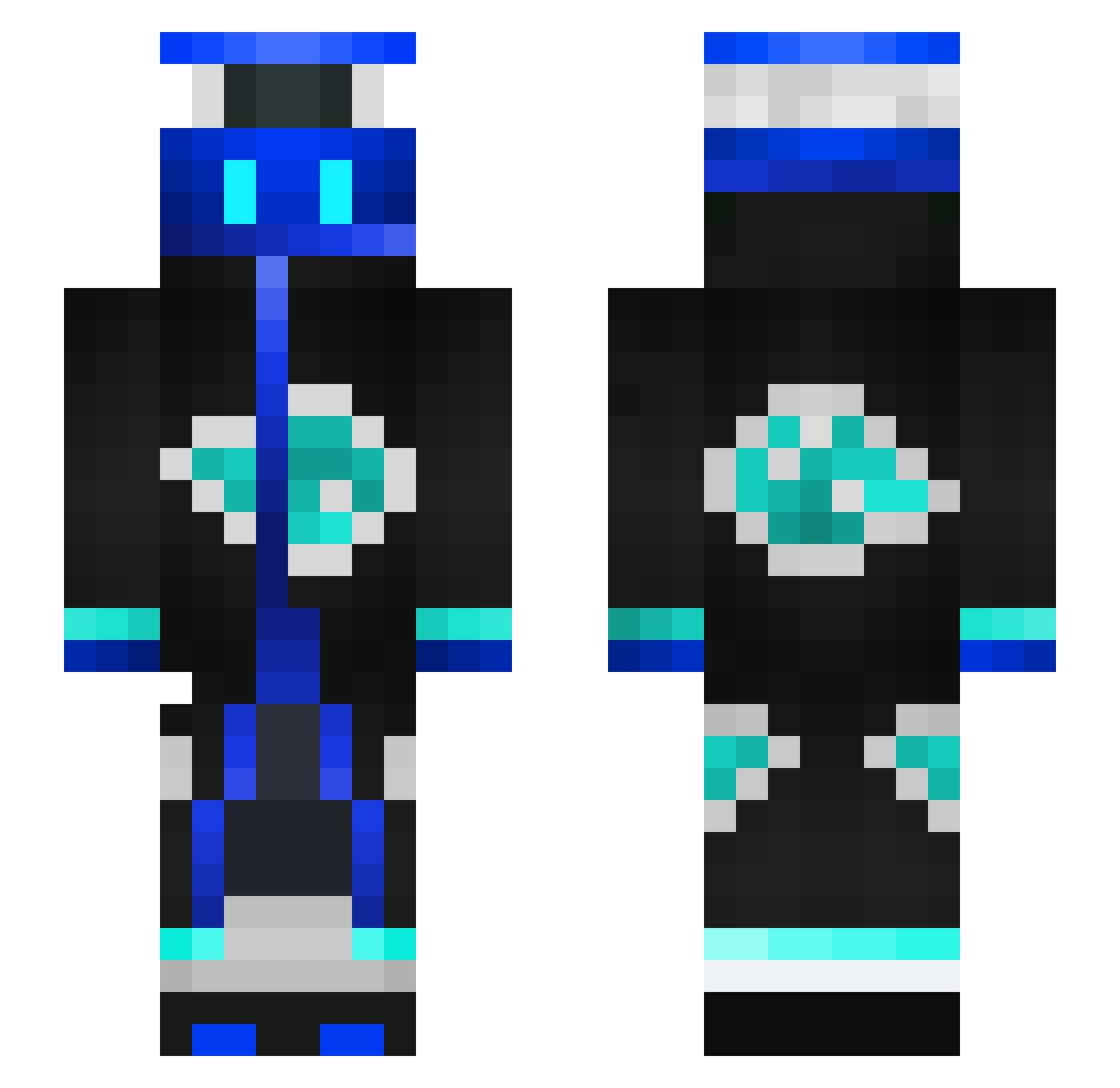 KungfuBunda Minecraft skin, front and back view